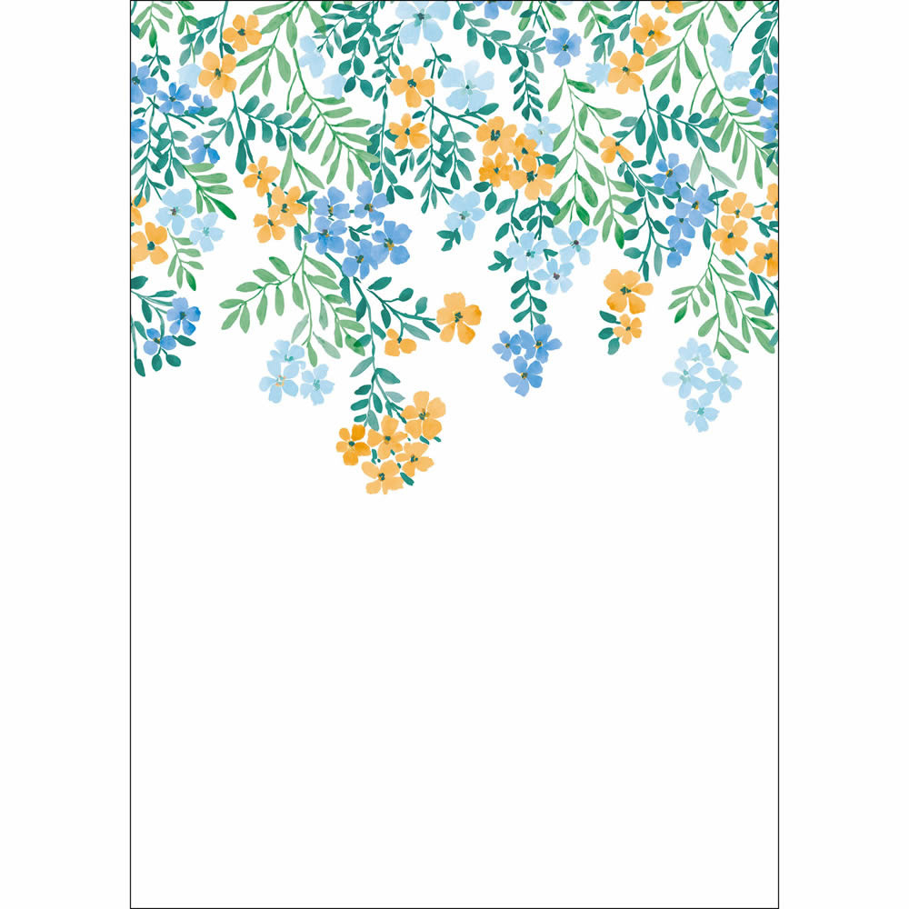 Wandbild L Muster von oben Blumen Ranken sonnengelb orange grün PMW104632304