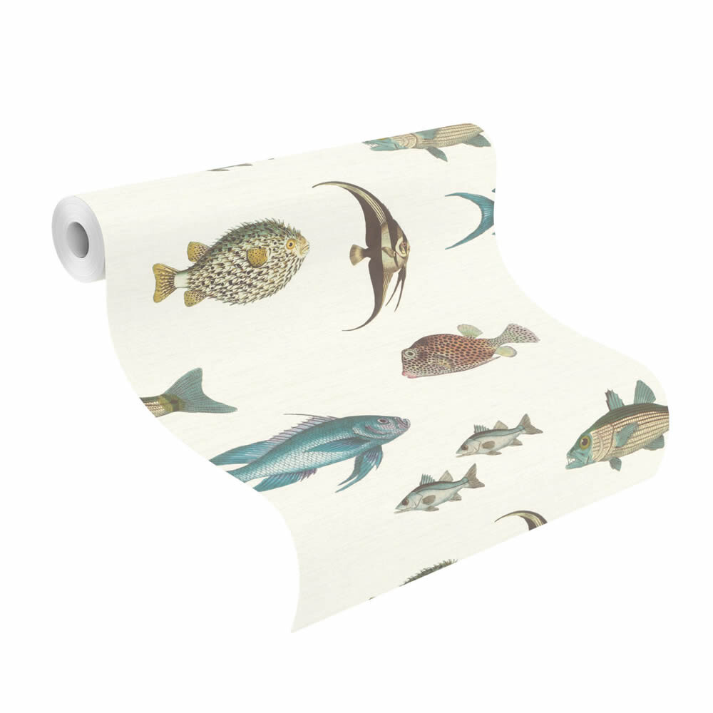 Tapete Fische Meerestiere cremeweiß 553529_L-7-553529.1M
