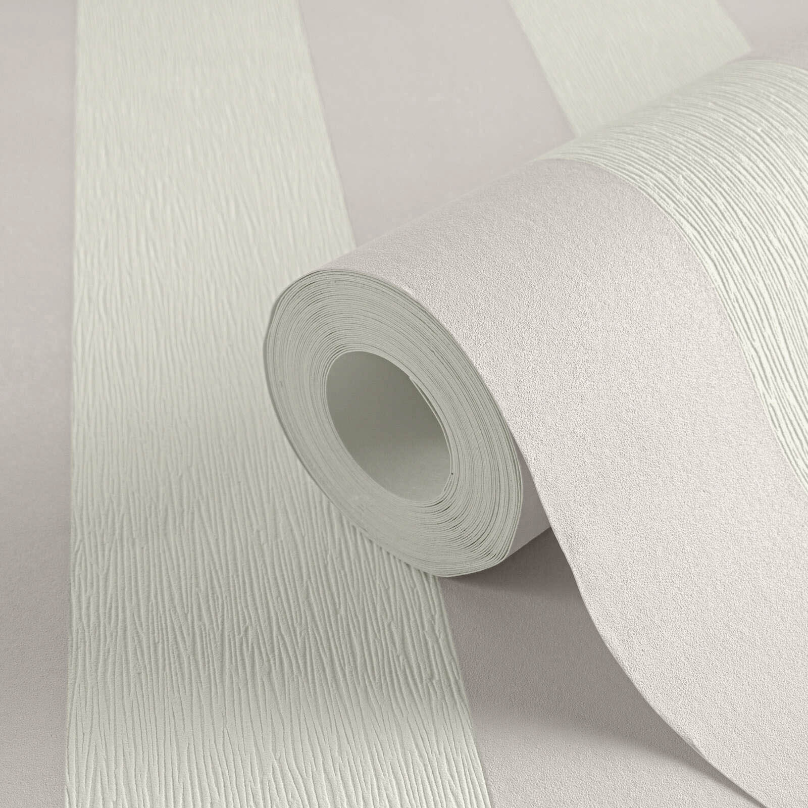 Tapete Streifentapete Blockstreifen grau creme Vlies 381012
