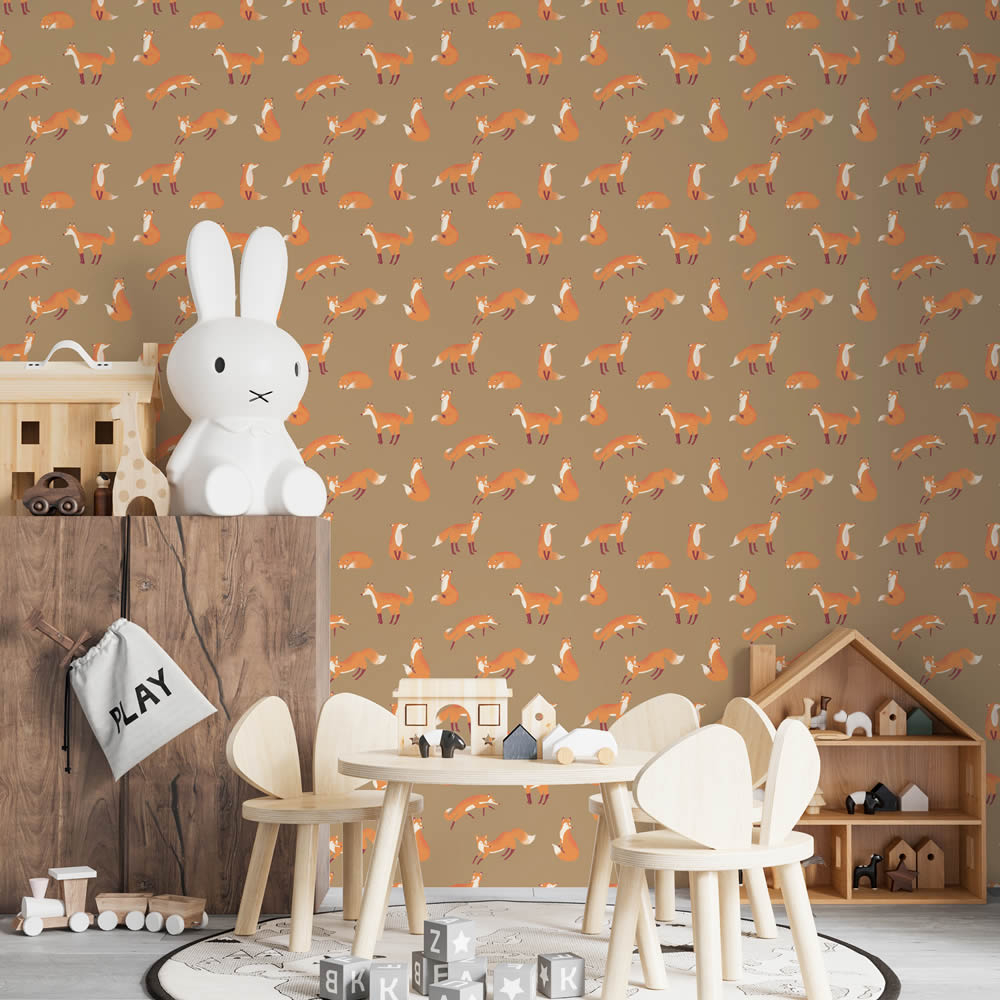 Fuchsfamilie Tiermotive Tapeten bronze Great Kids Hohenberger 26842