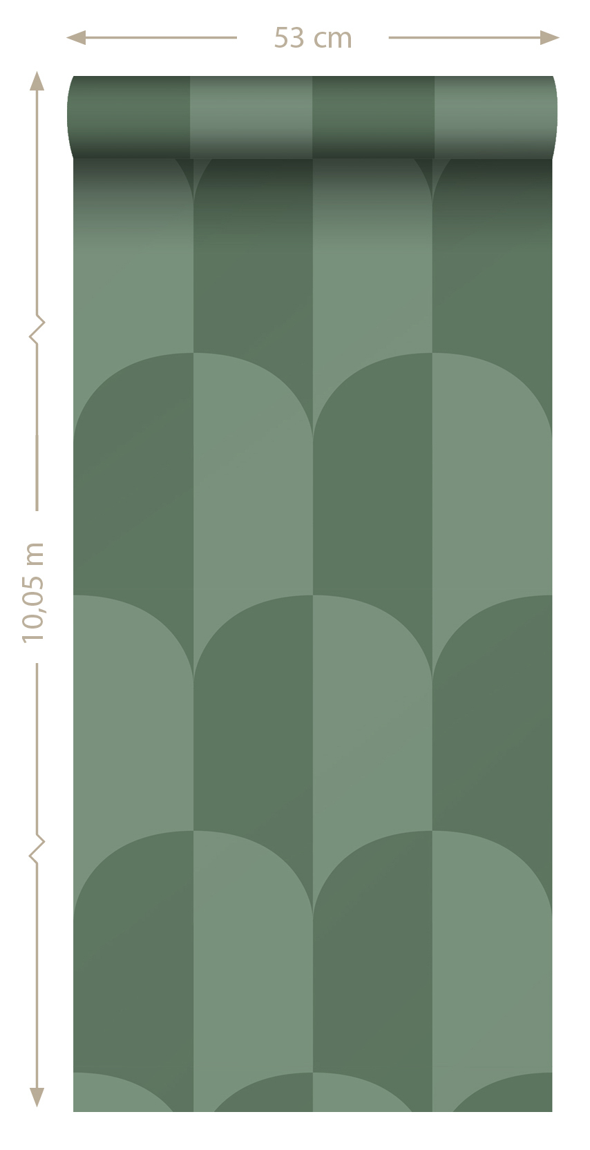 Tapete Vliestapete Art Deco Bögen grün 139995