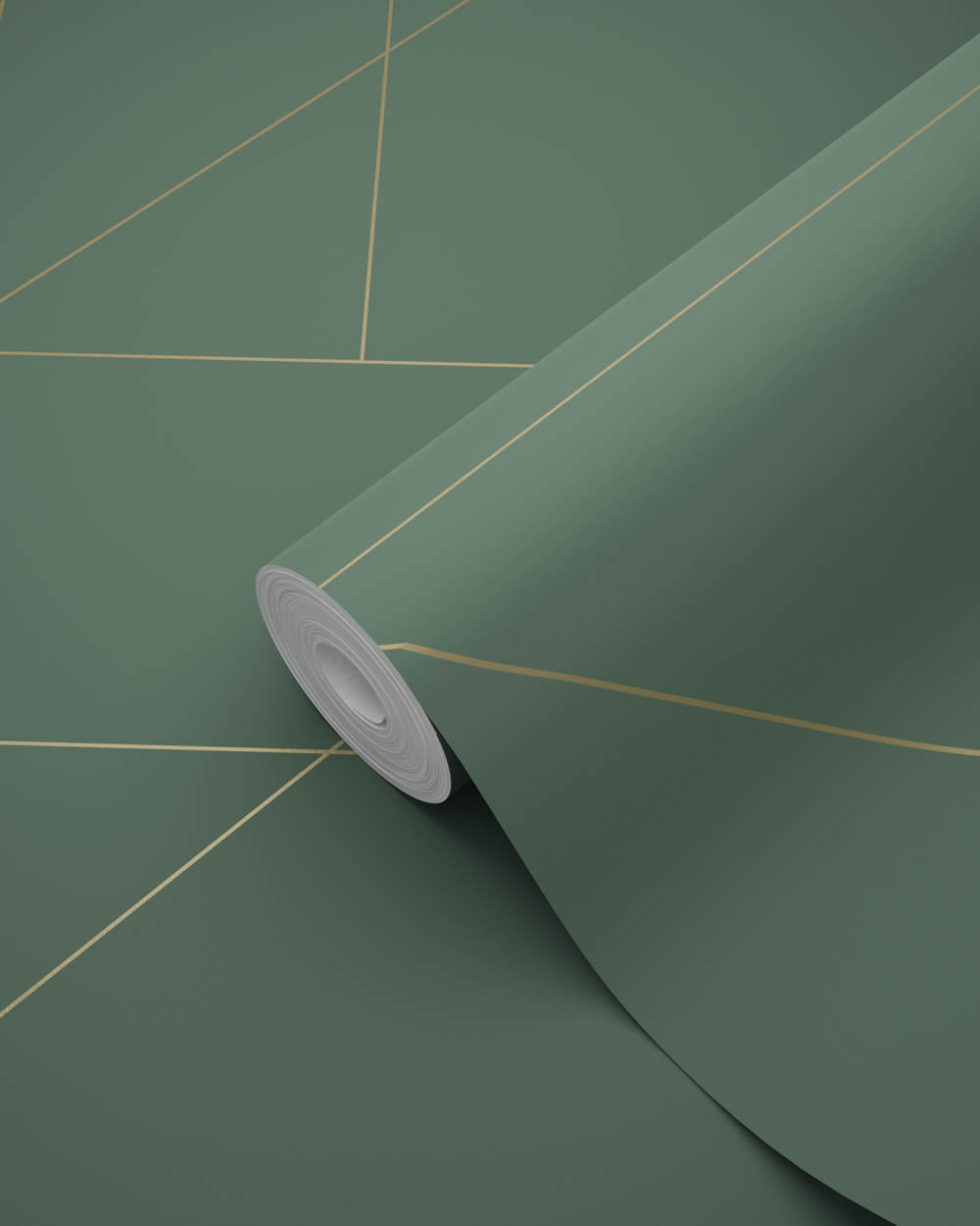 Tapete grafisches Linien Muster Vlies grün 139212