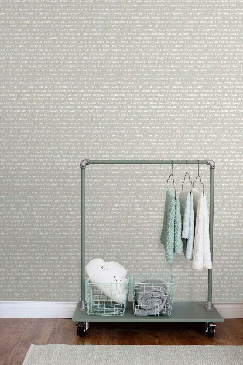 Beach Schrift Tapete maritim beige Vlies 138958