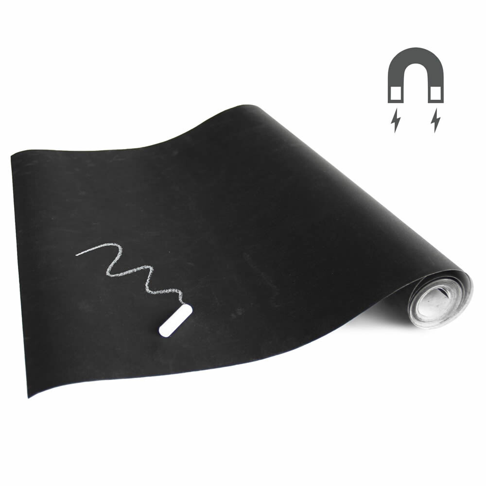 Kreidetafel Tapete Magnetisch Schwarz-23-155002.1M