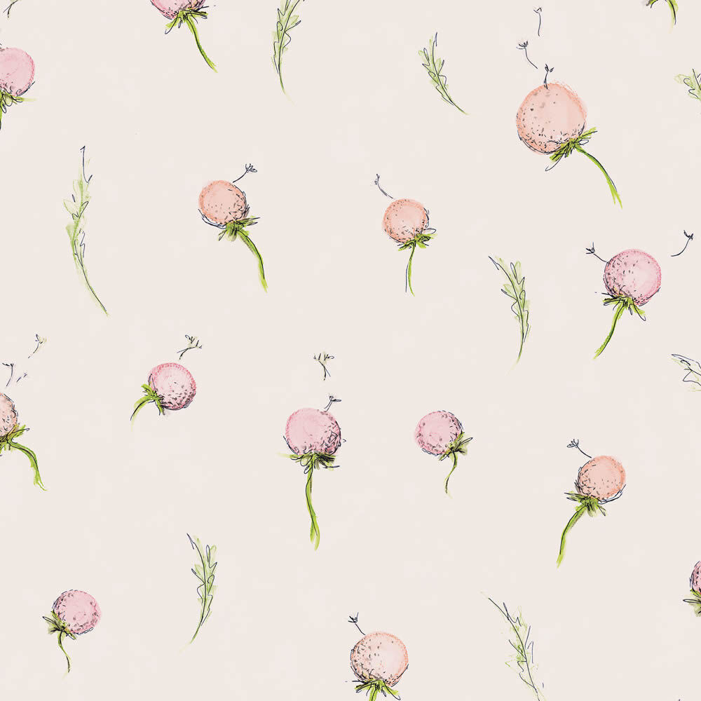 Flowers Dandelion Non-woven Wallpaper Hohenberger apricot pink 27563-HTM