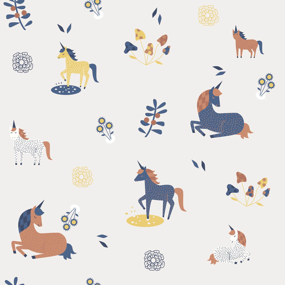 Einhorn Mädchen Tapete cream und bunt Kids Walls Marburg 45821