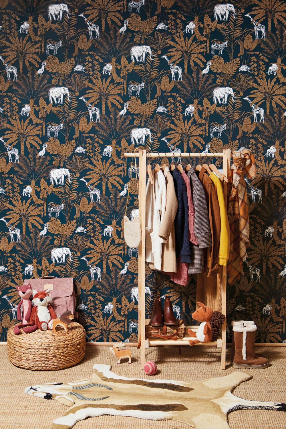 Wallpaper non-woven jungle brown dark blue Our Planet-36-OUP101956915.1M
