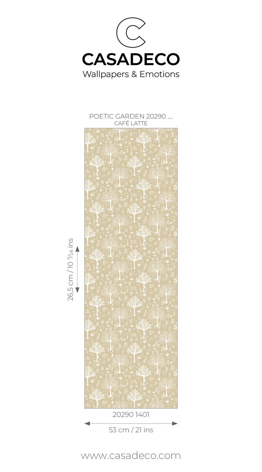 Tapete Baum Tapete Scandi Style beige Vlies OUTT202901401