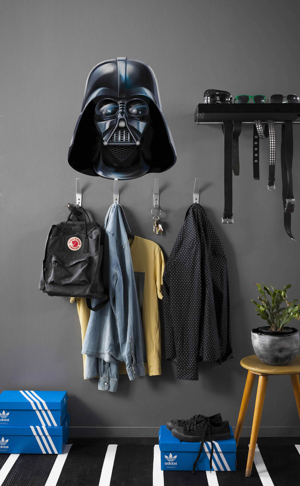 Wandsticker selbstklebend Star Wars Darth Vader Schwarz