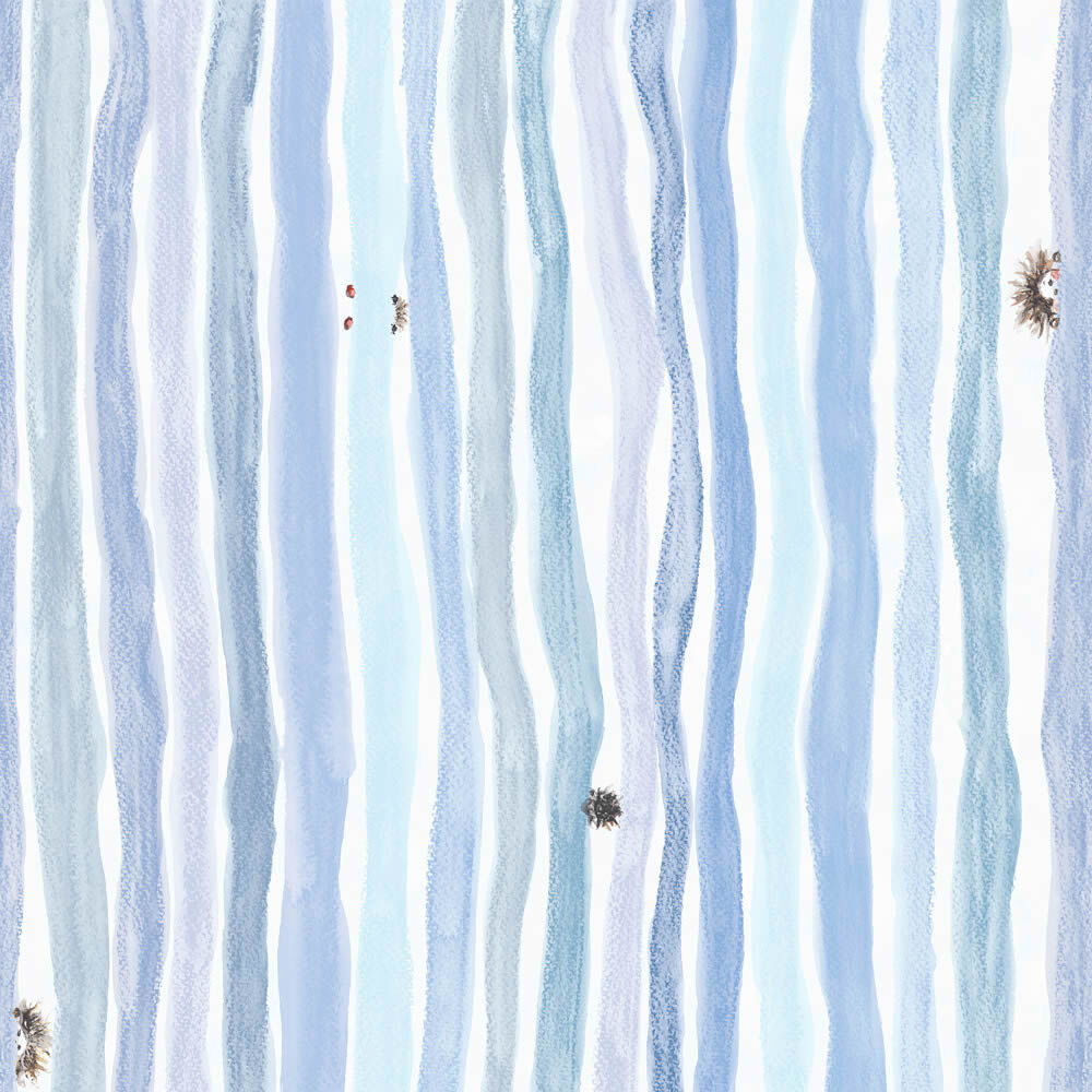 Hohenberger watercolor striped wallpaper fleece Wichtelchen blue 27551-HTM