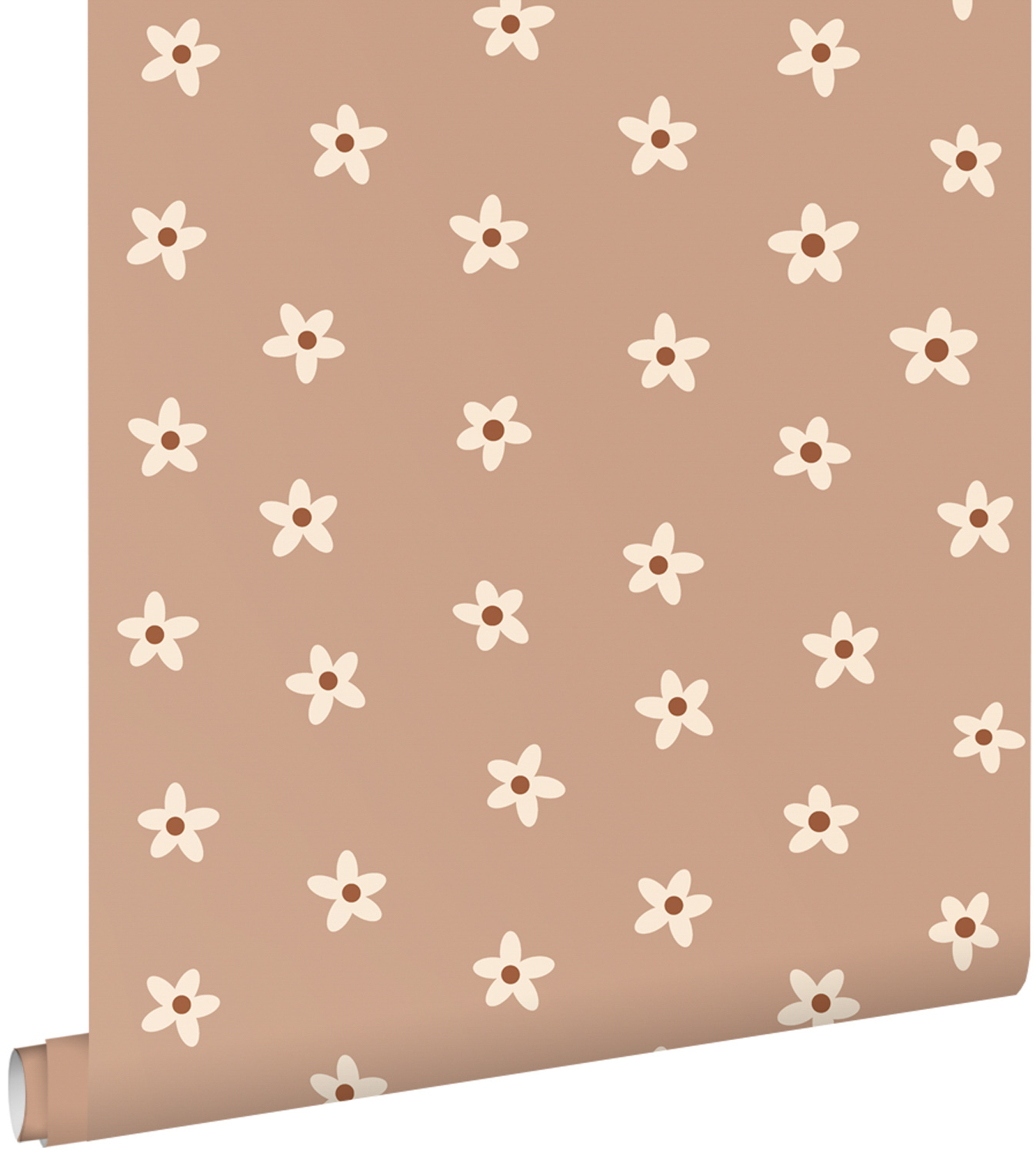 Vintage Blumentapete Vlies Gänseblümchen Pom Pom Pie beige