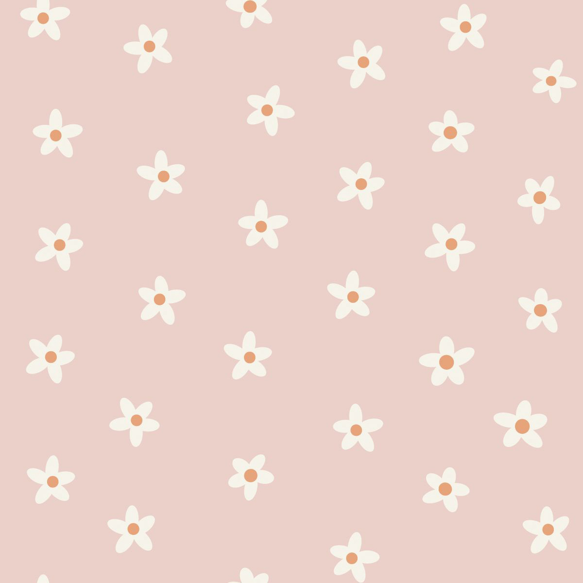 Mädchenzimmer Blumentapete kleine süße Gänseblümchen rosa