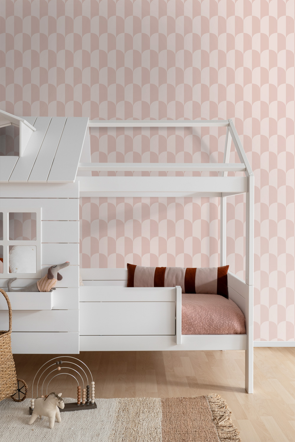 Tapete Art Deco Tapete Bögen zartrosa Vlies 139986