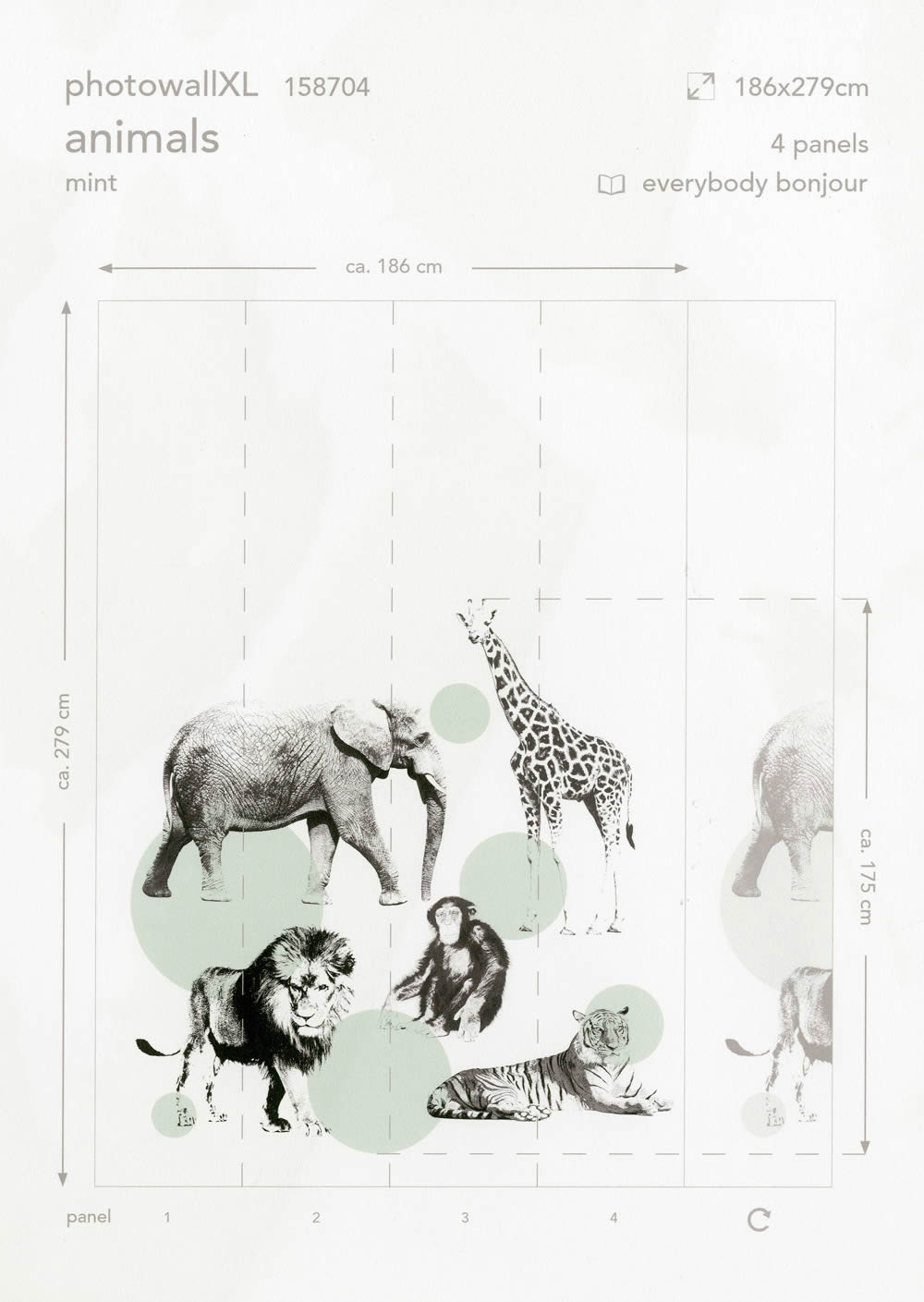 Animals mural dots Xl-23-158704_2