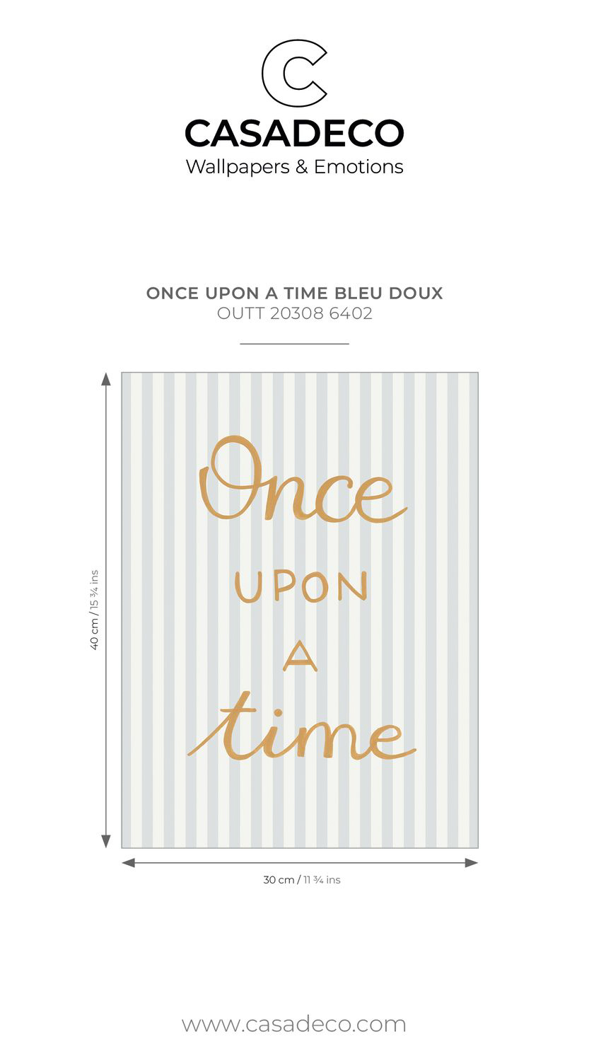 Poster Once Upon a Time Aquarell gestreift blau OUTT203086402