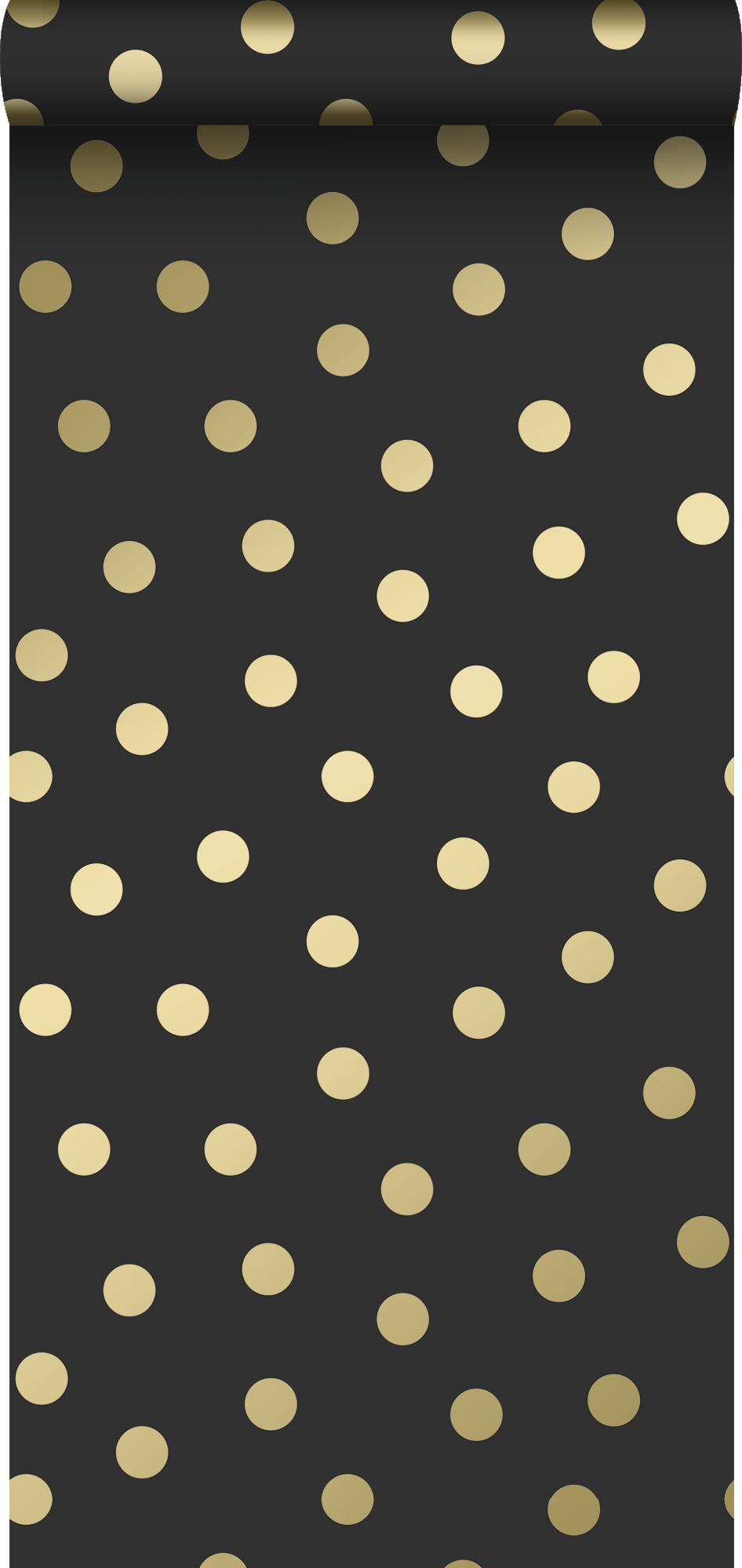 Tapete Punkte modern schwarz gold Vlies 347676