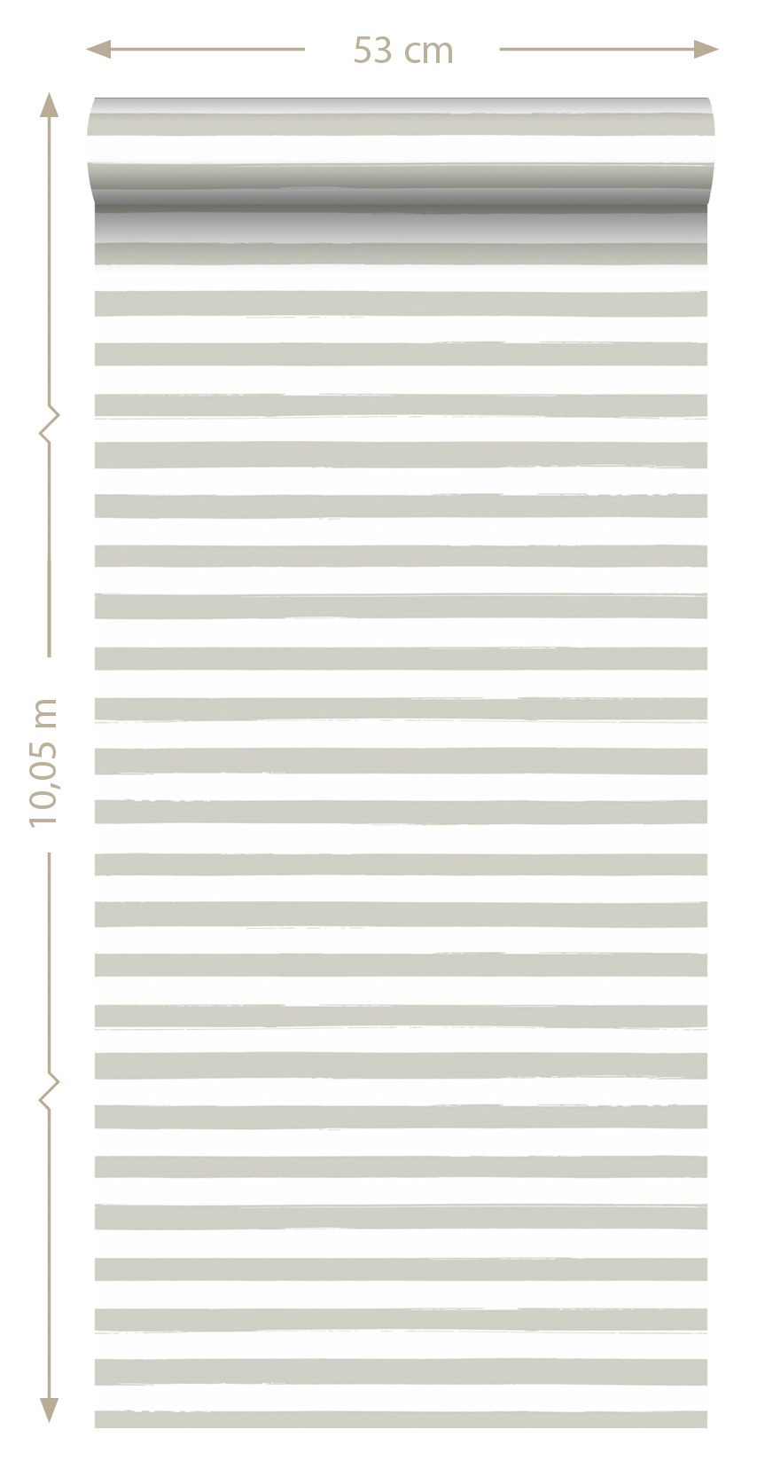 Querstreifen Tapete beige weiß Vlies 138968