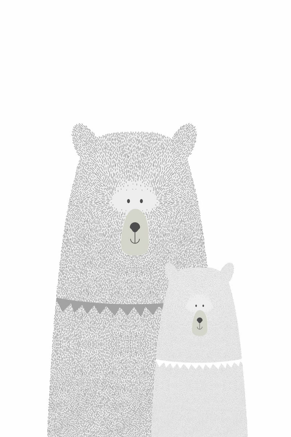 Bear mural Gray Xl-23-158837_2