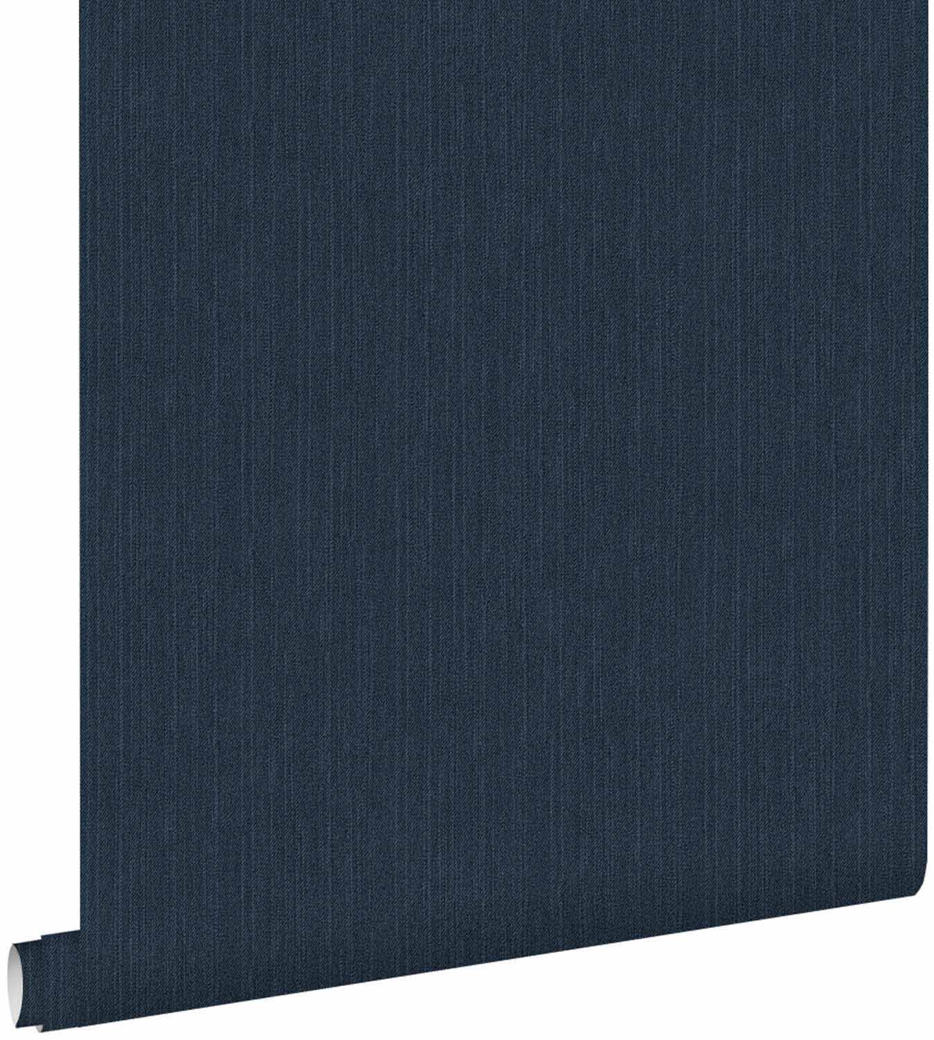 Unitapete Denim dunkelblau Vlies 148707