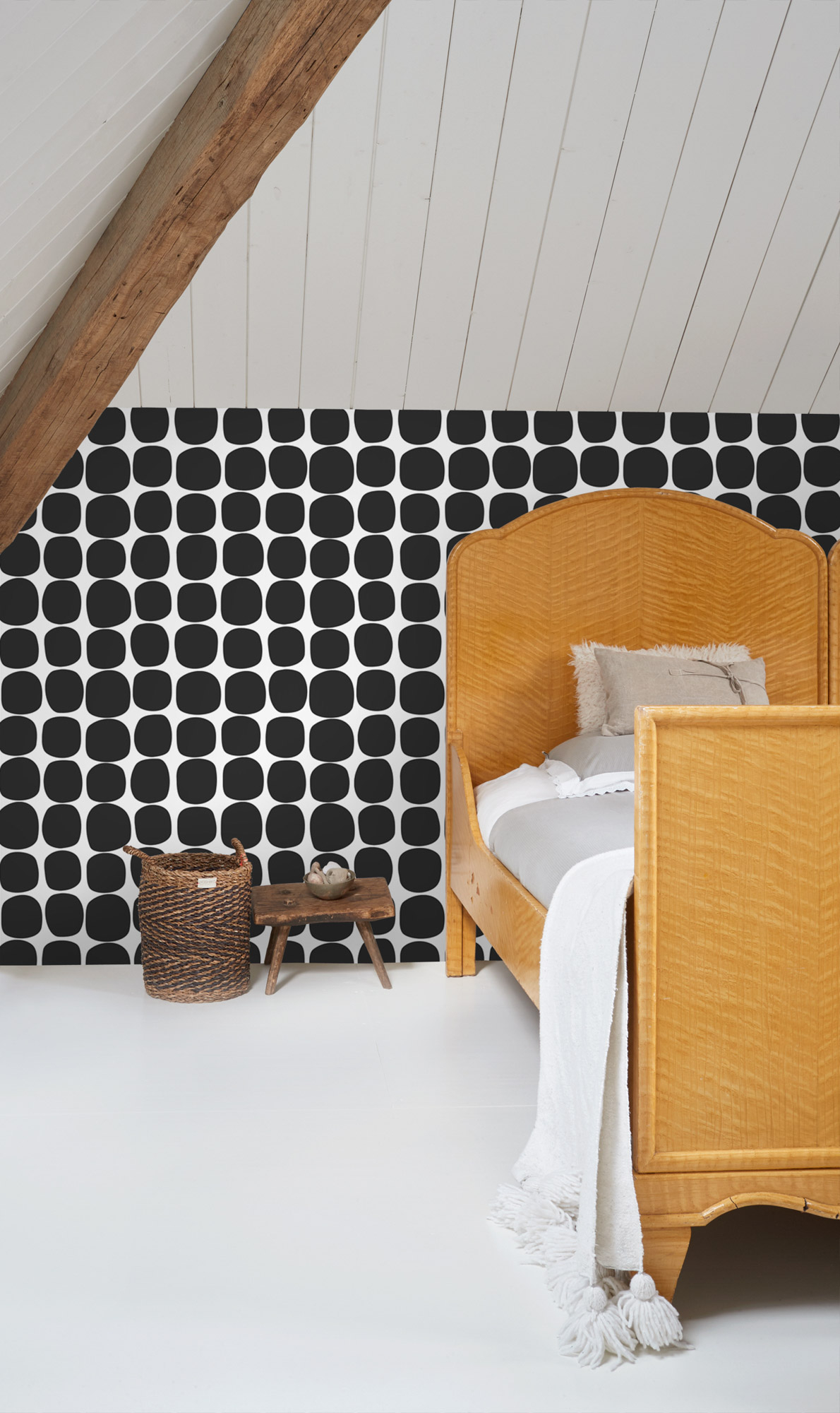 Tapete Grafik Tapete Scandi Quadrate schwarz weiß Vlies 139090