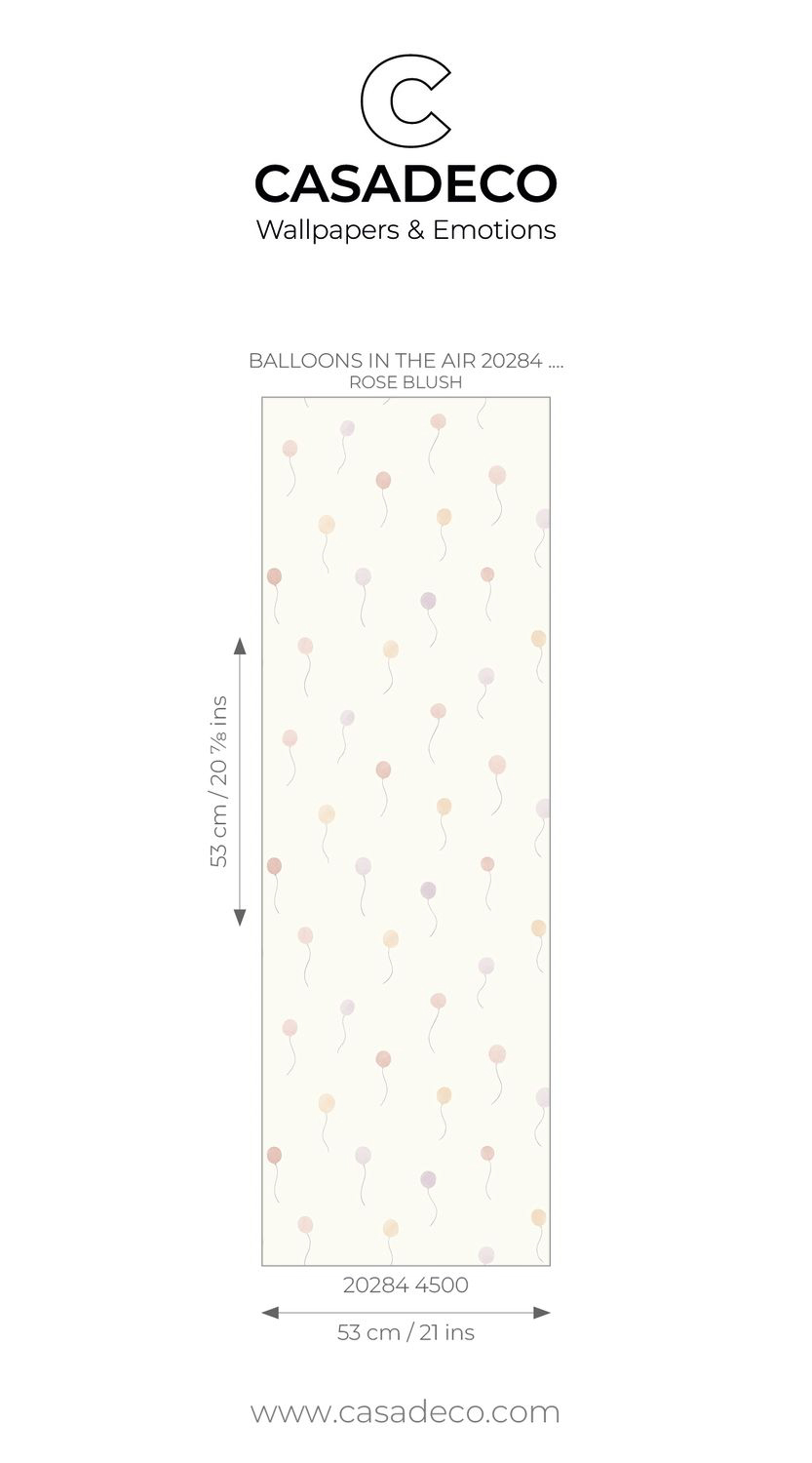 Tapete Vliestapete Ballons Aquarell rosa OUTT202844500