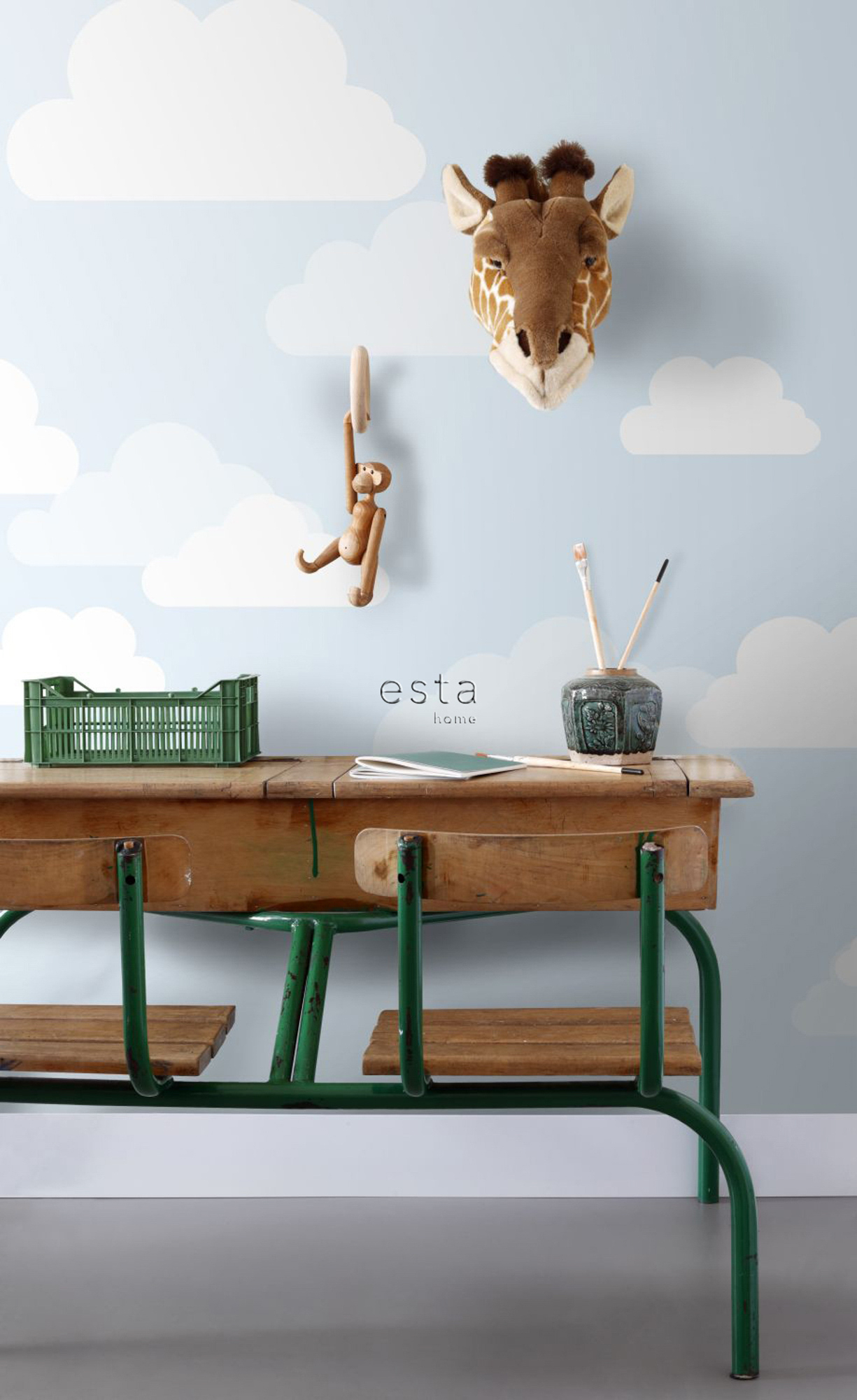 Wandbild Wolken hellblau 200 x 279 cm 158842