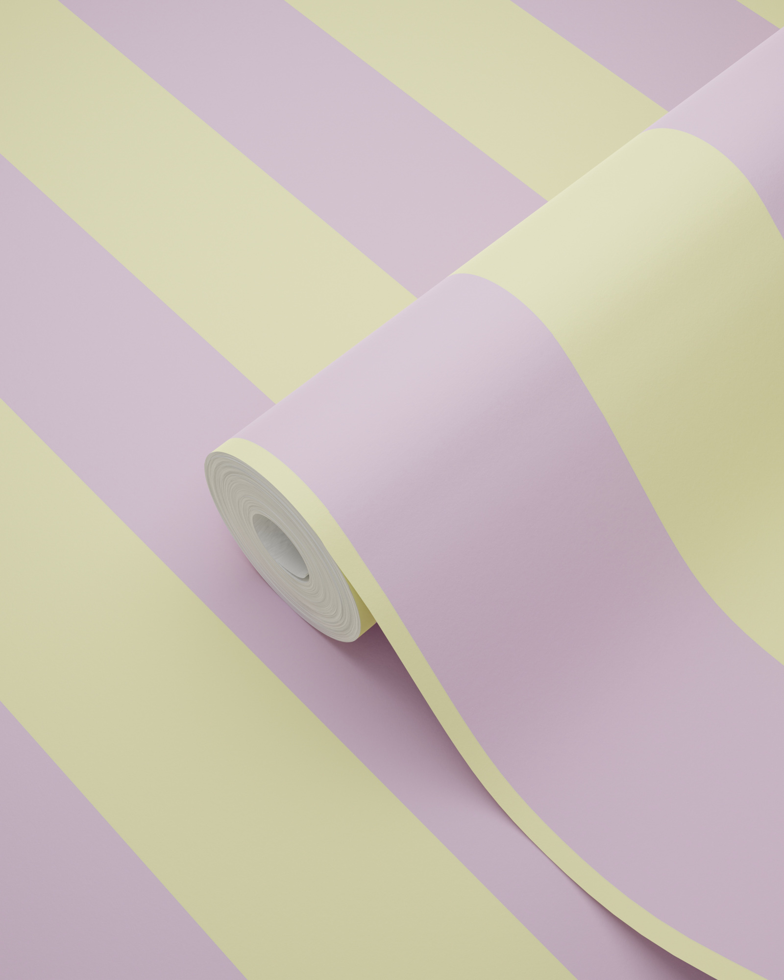 Tapete Tapete Streifen pastellgelb lila Retro Vlies 139912