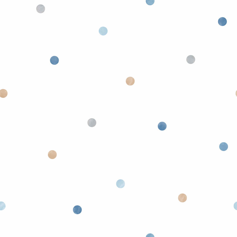 Wallpaper non-woven dots blue grey-28-G56520.1M