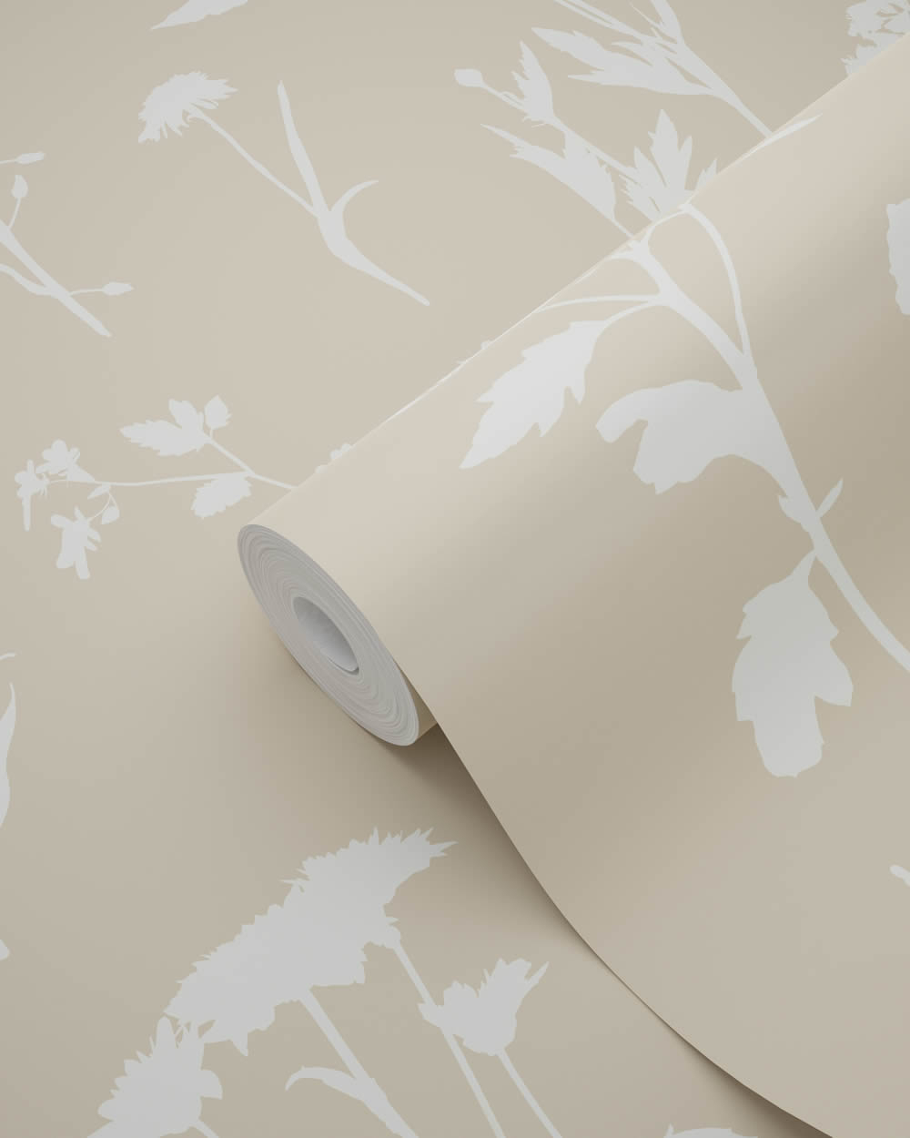 Tapete Scandi zarte Feldblumen sandbeige Vlies 139484