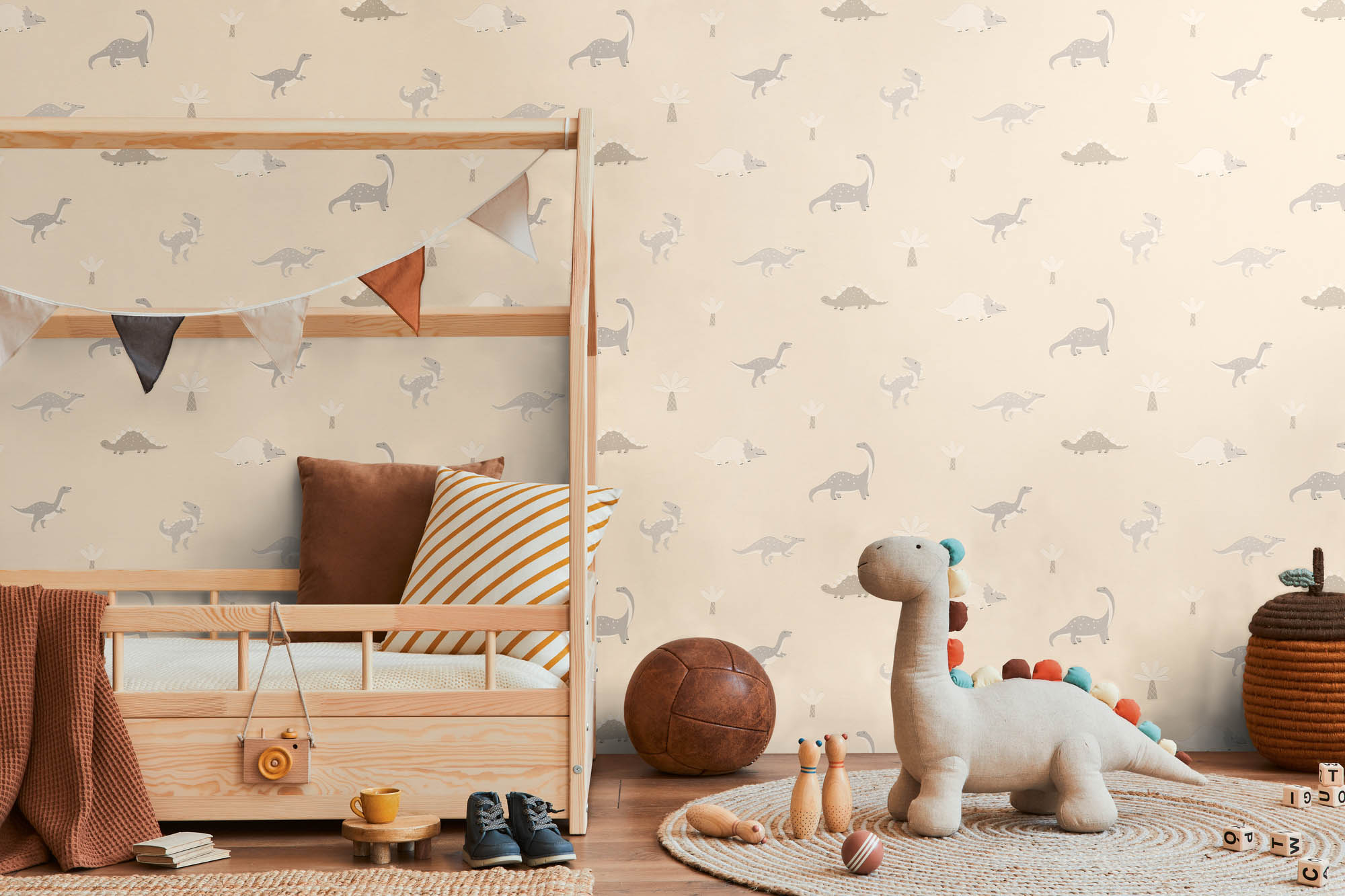 Tapete Dinotapete Dinosaurier beige 792573