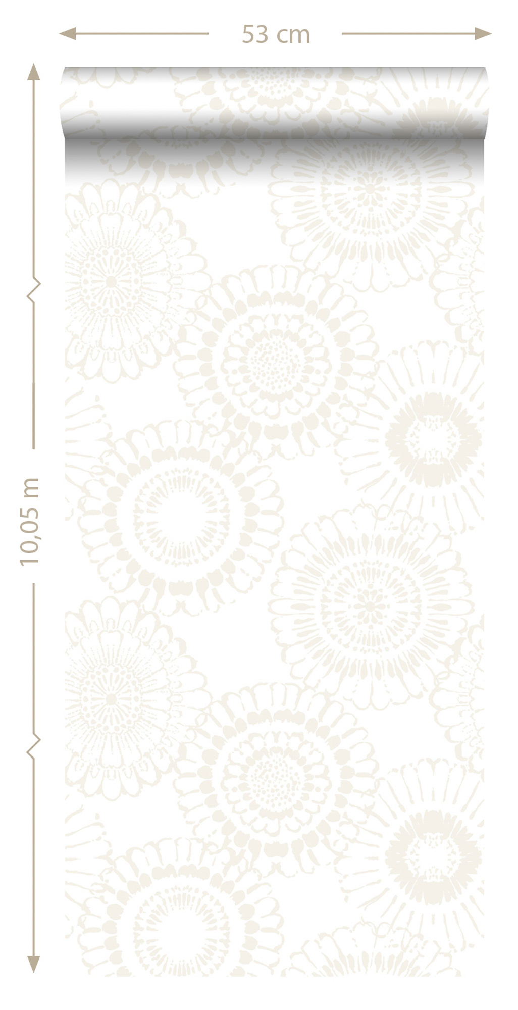 Blumentapete Scandi silber weiß Vlies 138910