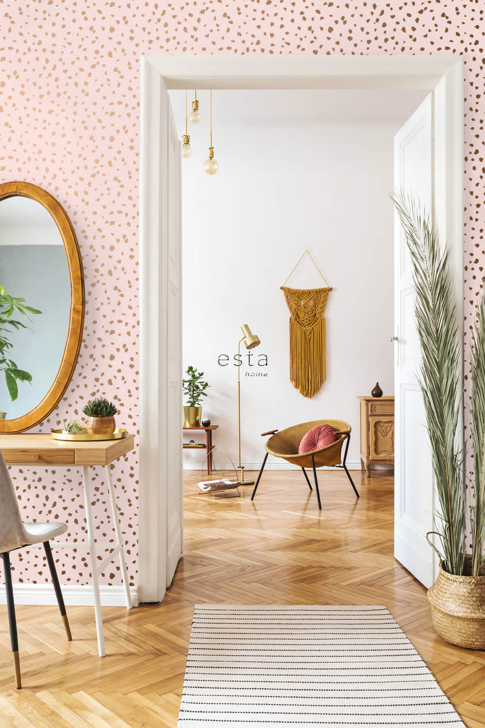 Tapete Vliestapete Terrazzo Muster rosa 139199