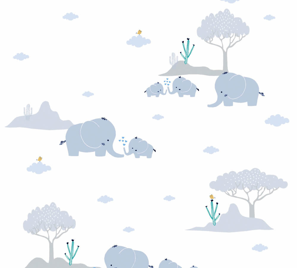 african animals animal motifs wallpaper gray and white Little Love AS Creation 381281