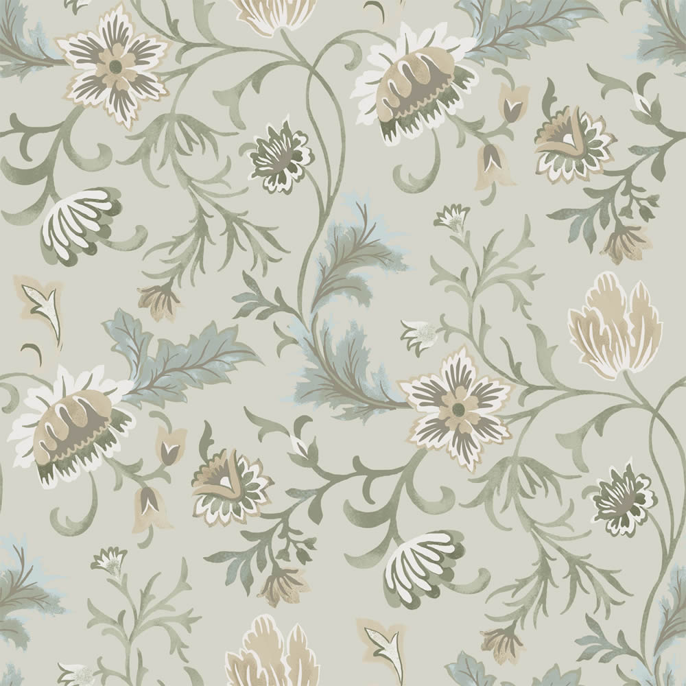 Tapete Blumenranken vintage sandbeige Vlies 139412