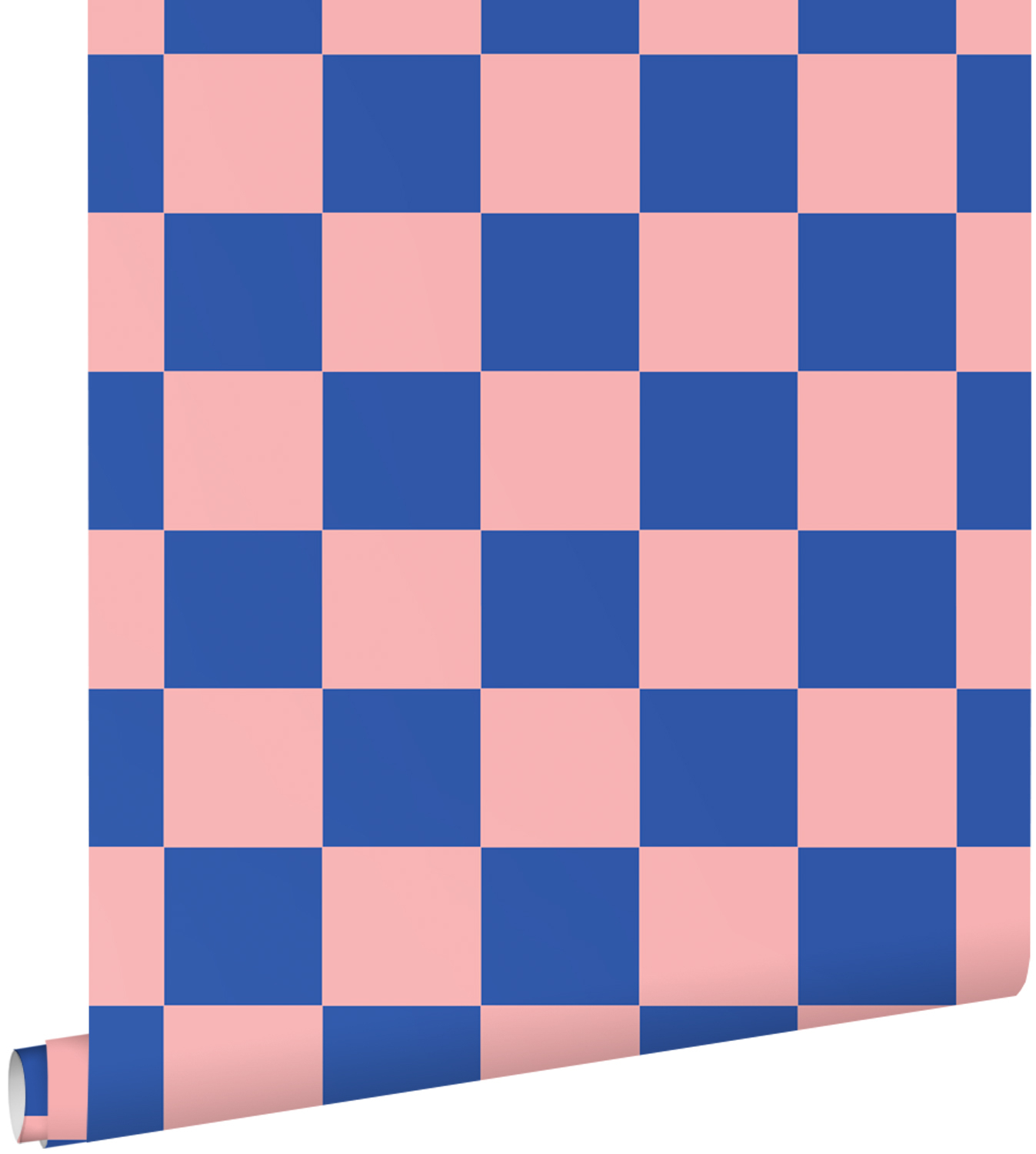 Tapete Karo Tapete rosa royalblau Retro Vlies 130915