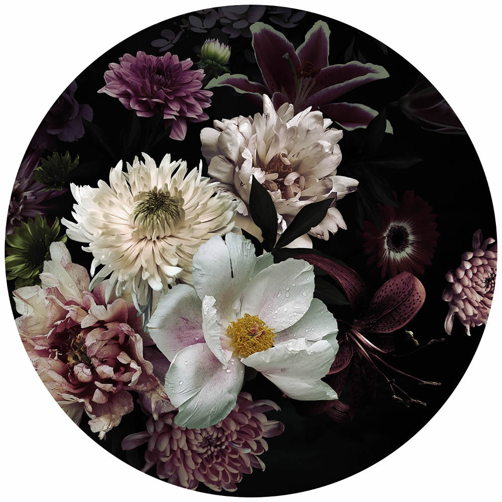 Wandbild Blüten Blumenmalerei vorgekleistert 100 x 100 cm