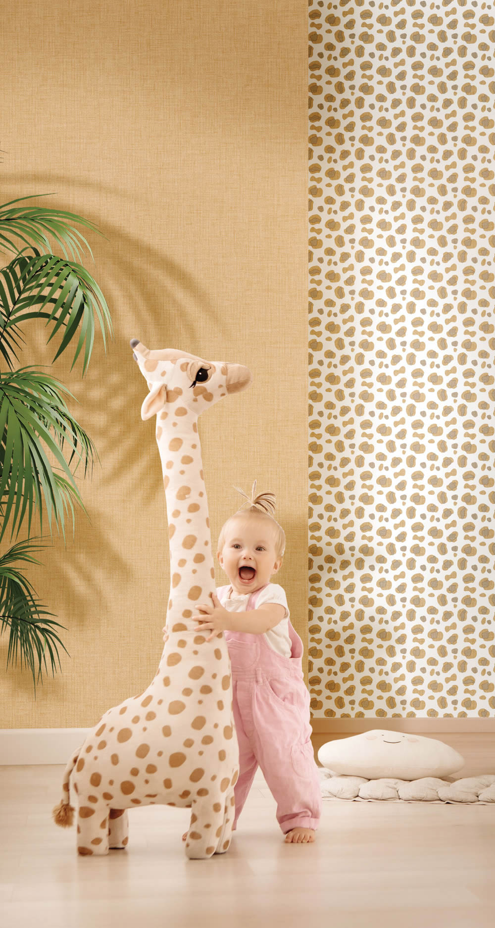 without pattern plain wallpaper cream Mondobaby Rasch Textil 113094-23-113094.1M