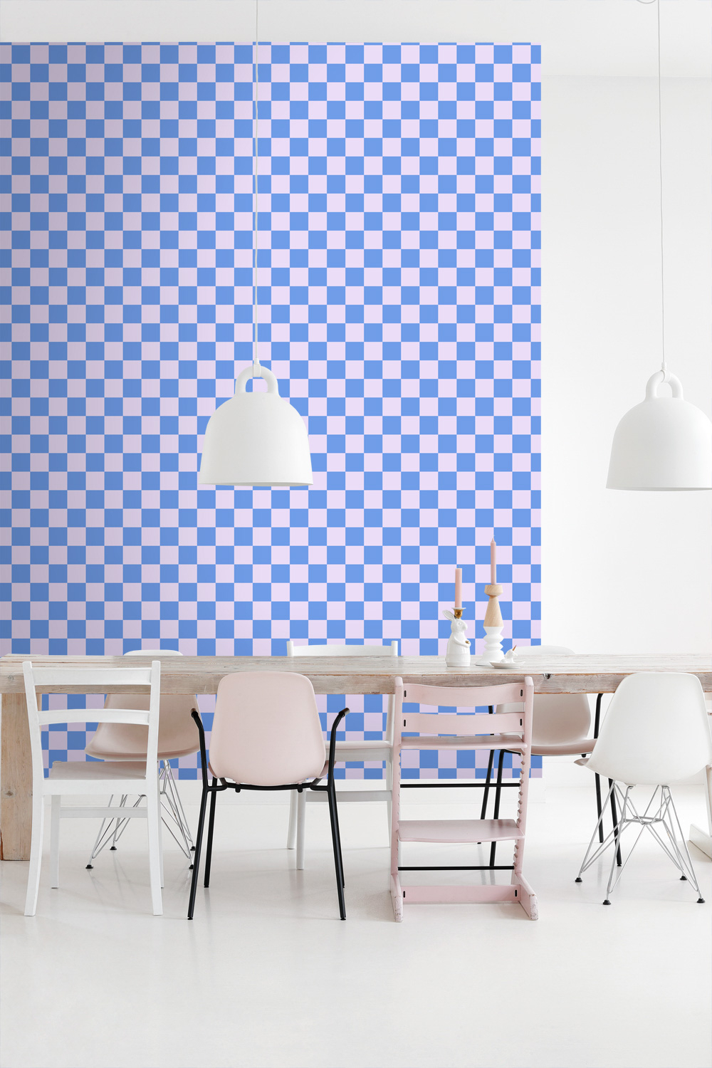 Tapete Kachel Tapete lila pastellblau Retro Vlies 130912