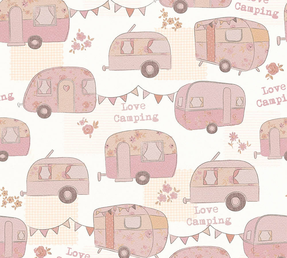 Papier Tapete Rosa Camping-8-34345-1.1M
