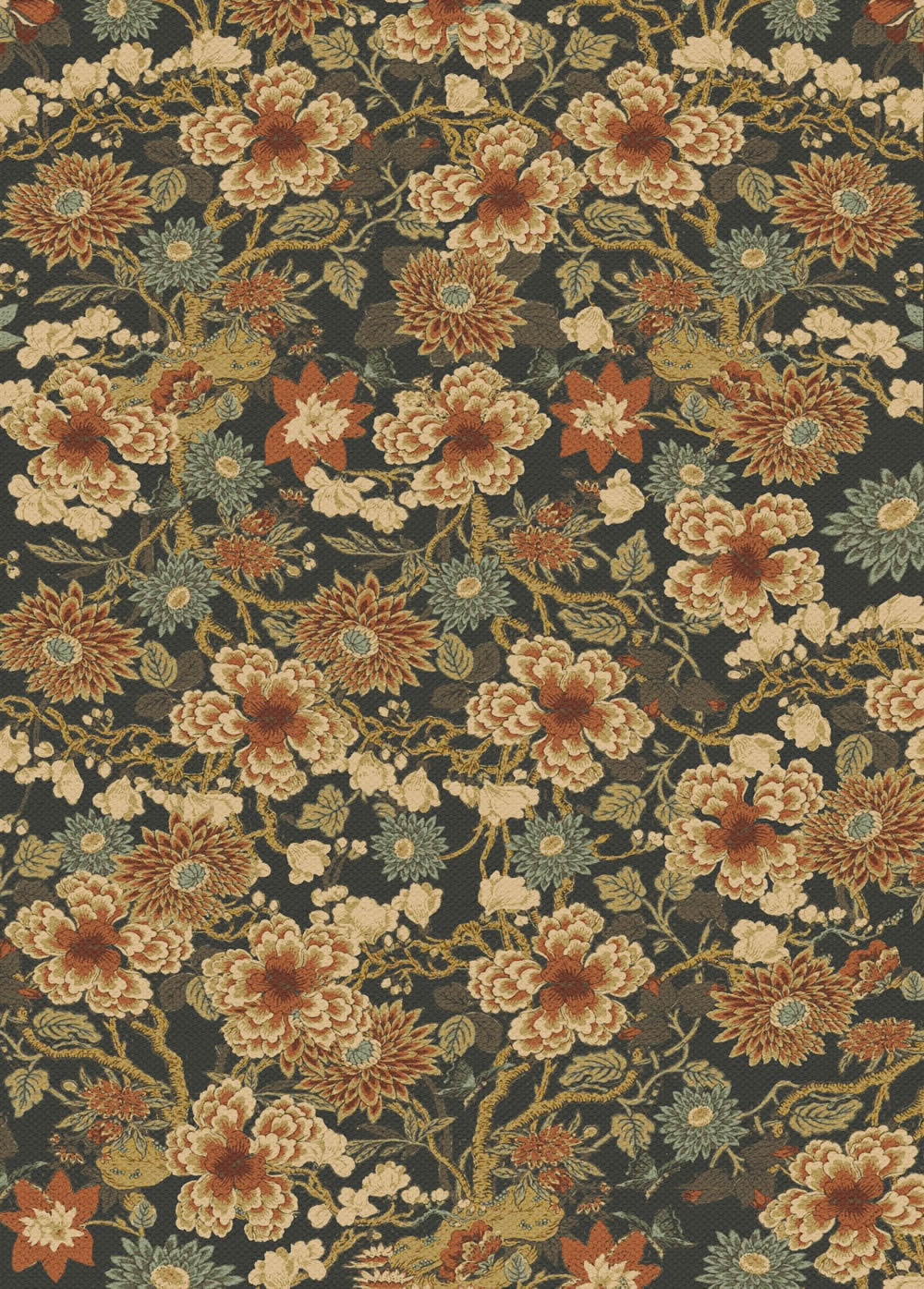 200 x 279 cm Mural Flowers Floral pattern grey 159412