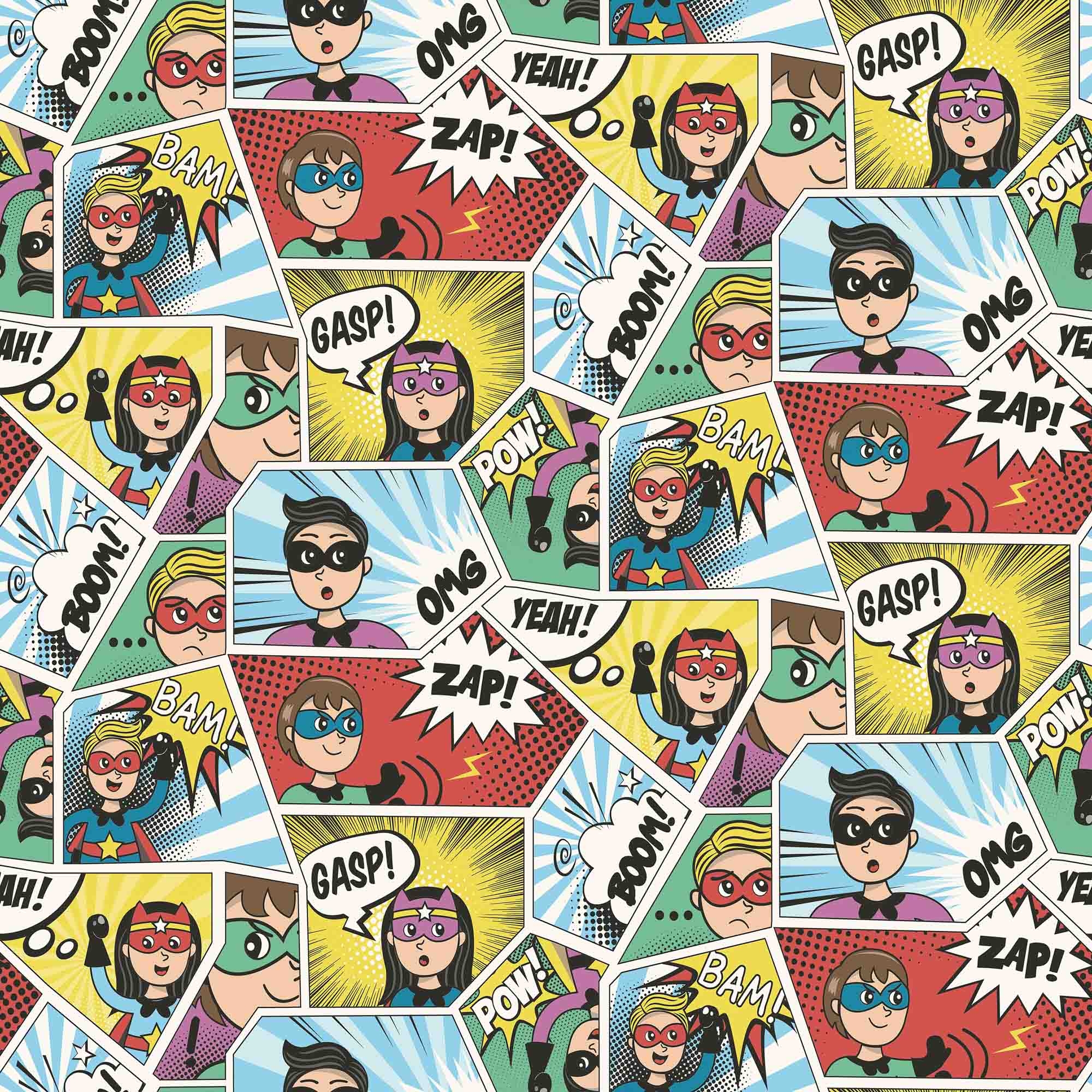Tapete Comic Superhelden Vlies bunt G78557