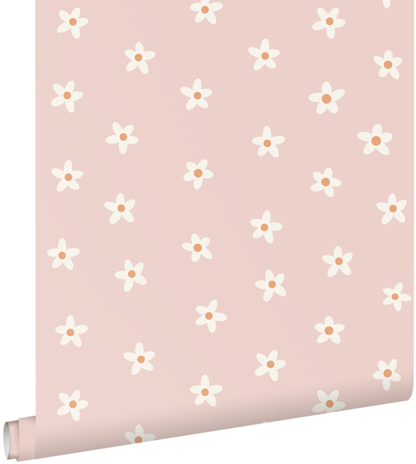 Mädchenzimmer Blumentapete kleine süße Gänseblümchen rosa