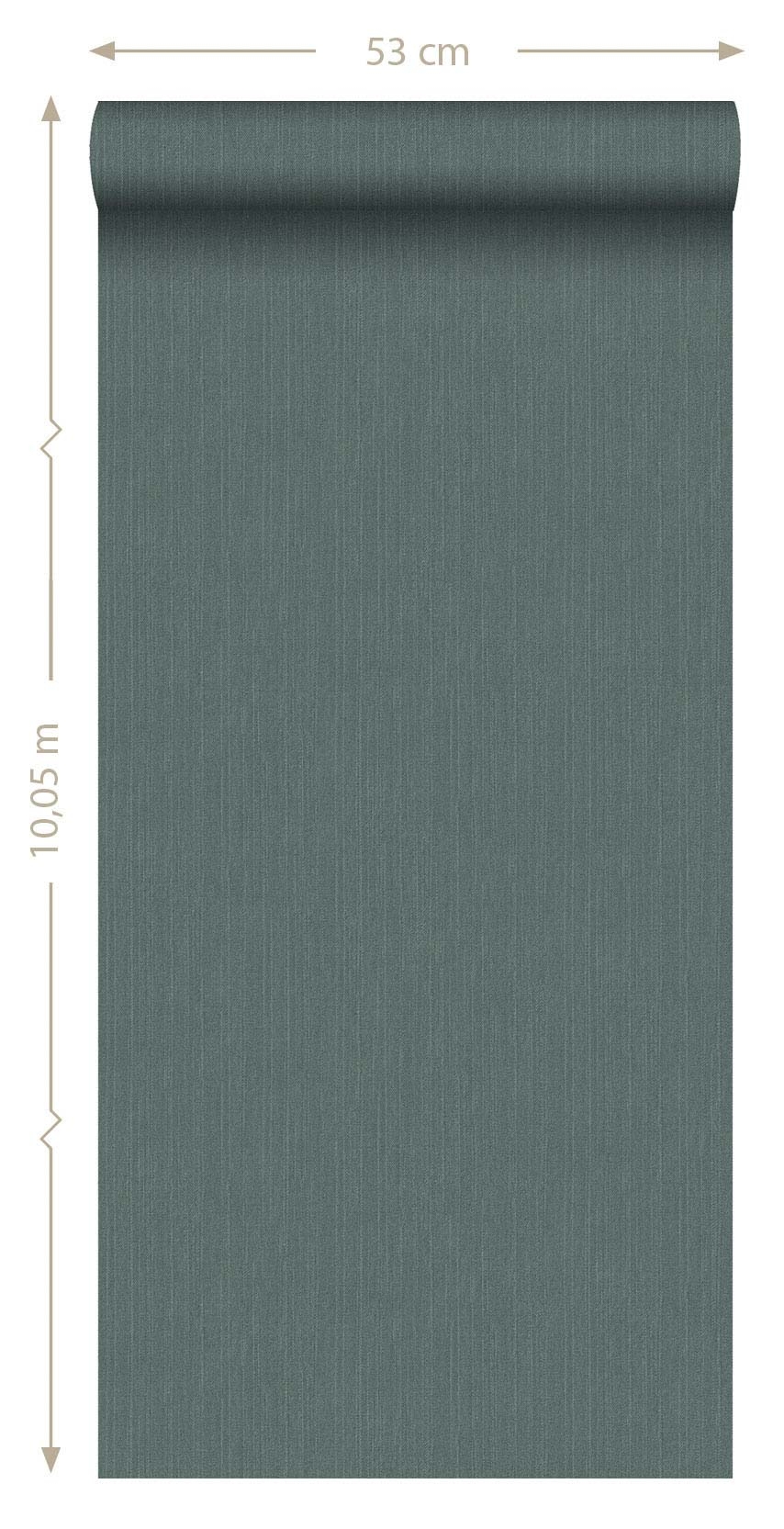 Denim Unitapete graugrün Vlies 148706