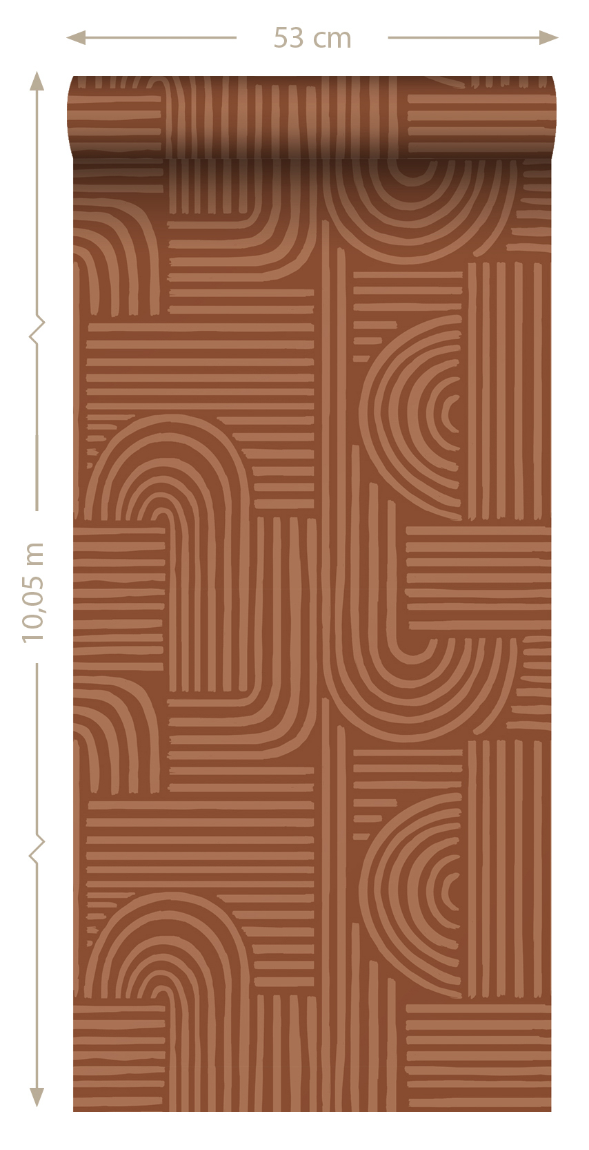 Tapete Grafik Tapete Boho Muster terracotta Vlies 139938