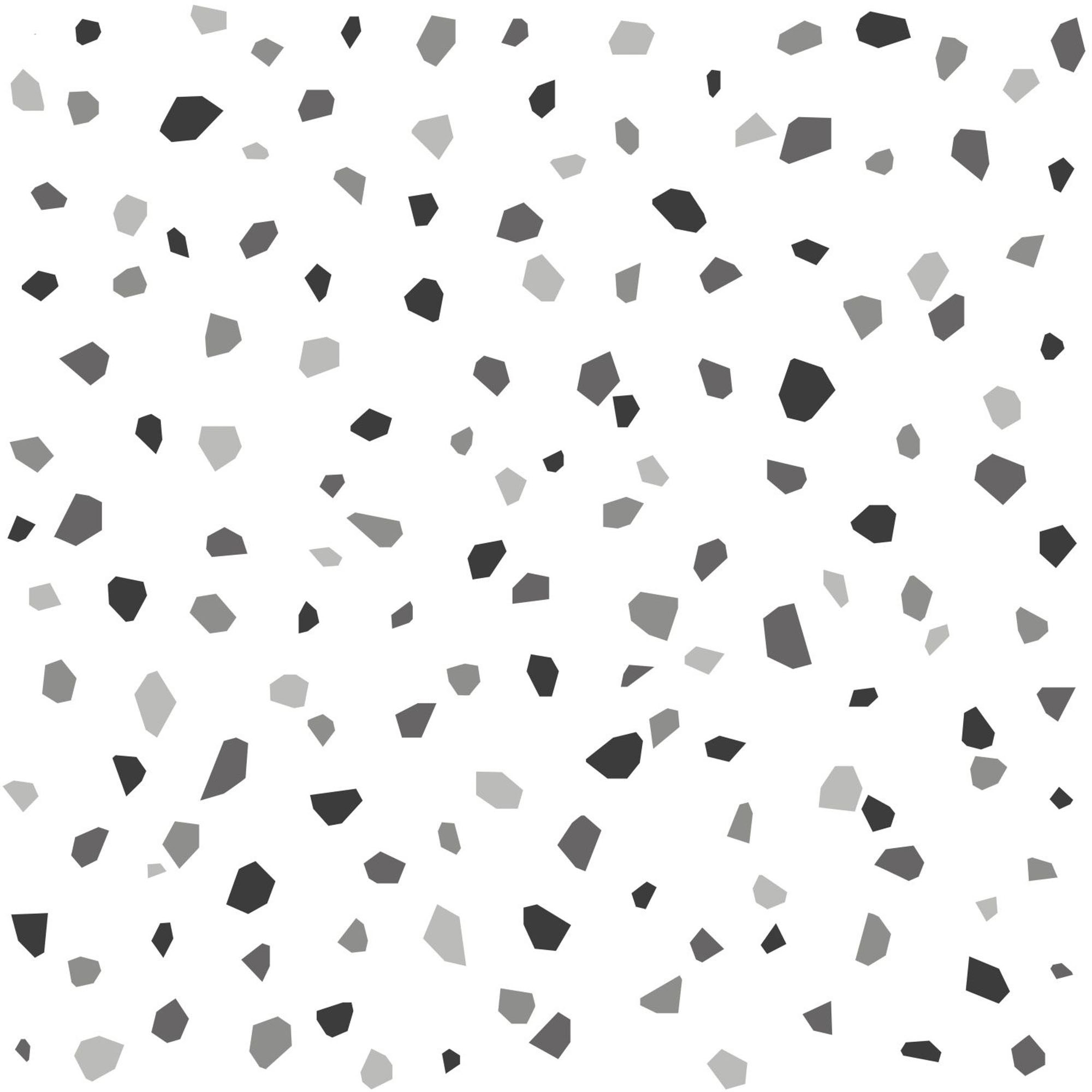 Terrazzo Tapete Skandi grau schwarz weiß 139034