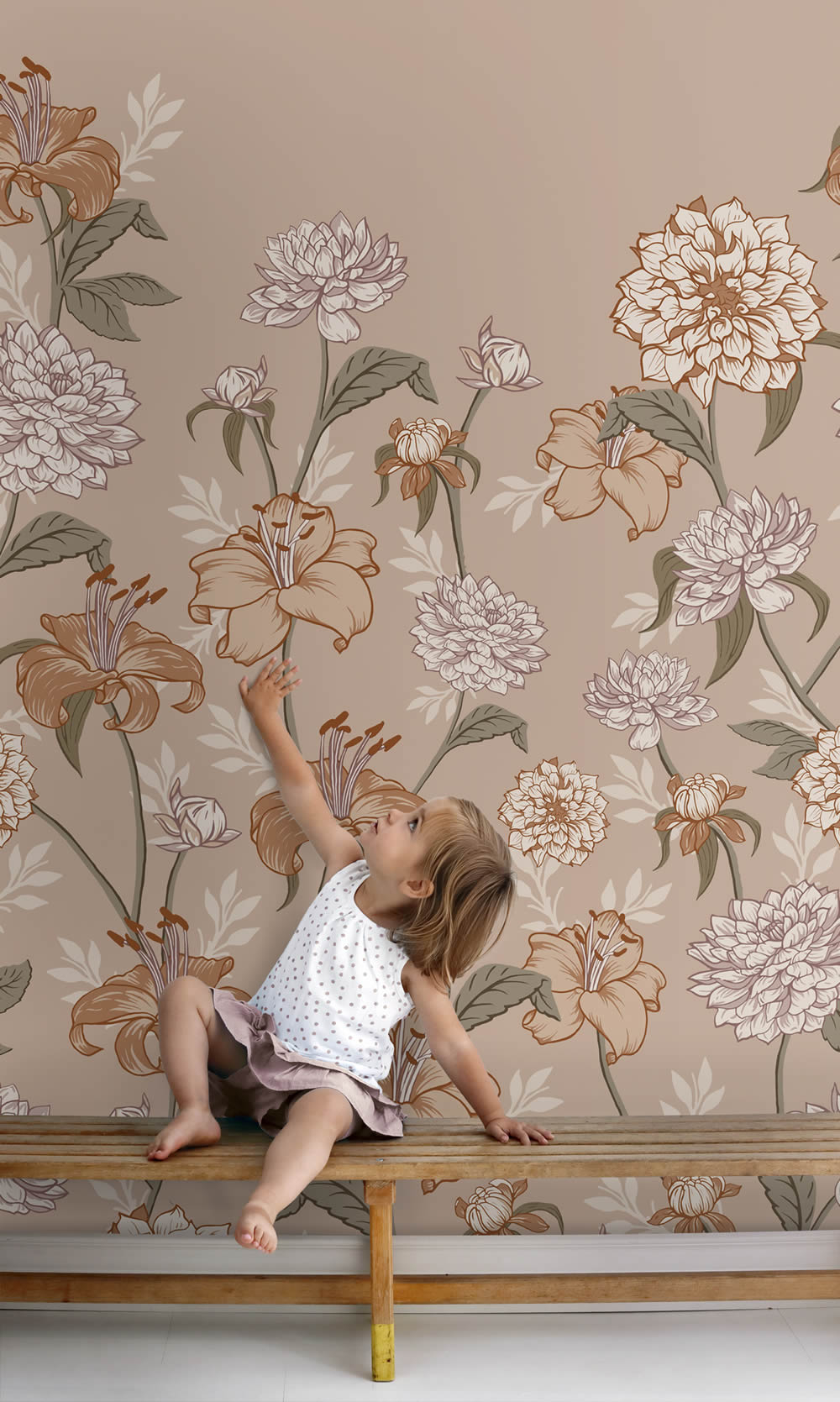 Wandbild Hortensienblüten rosa 150 x 279 cm 159210