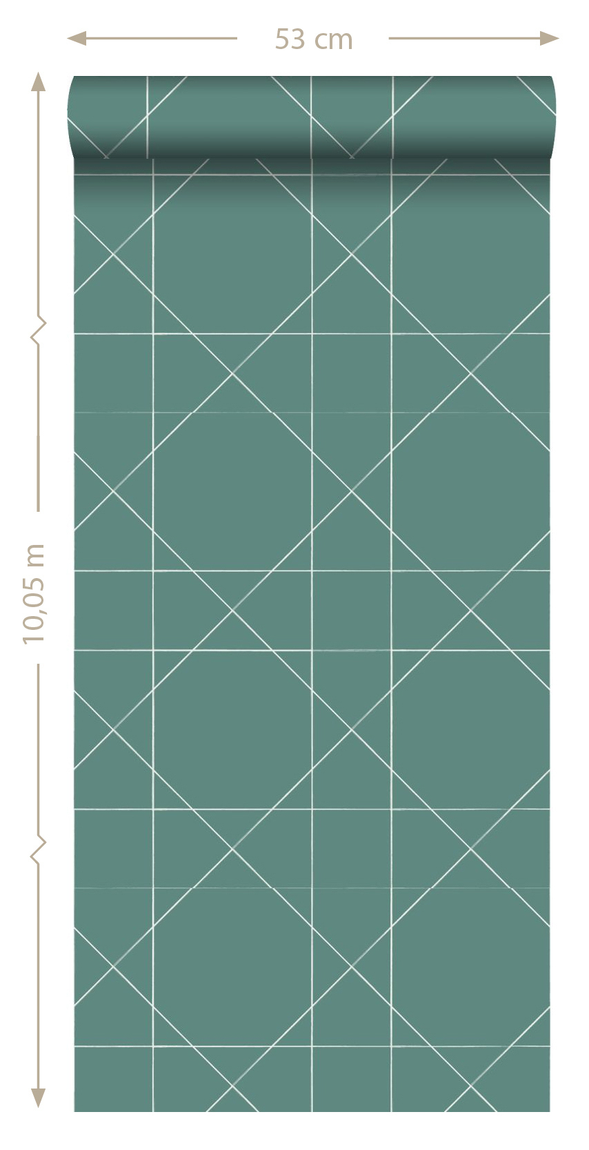 Tapete Vliestapete Linienmuster Scandi Style grün 139092