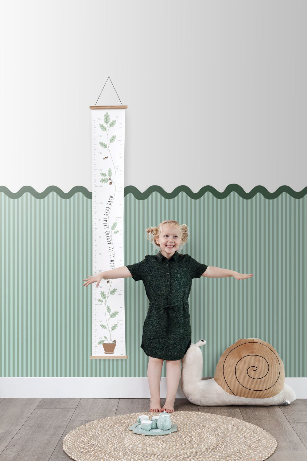 Wandbild Wellenbogen grün 250 x 279 cm 159522