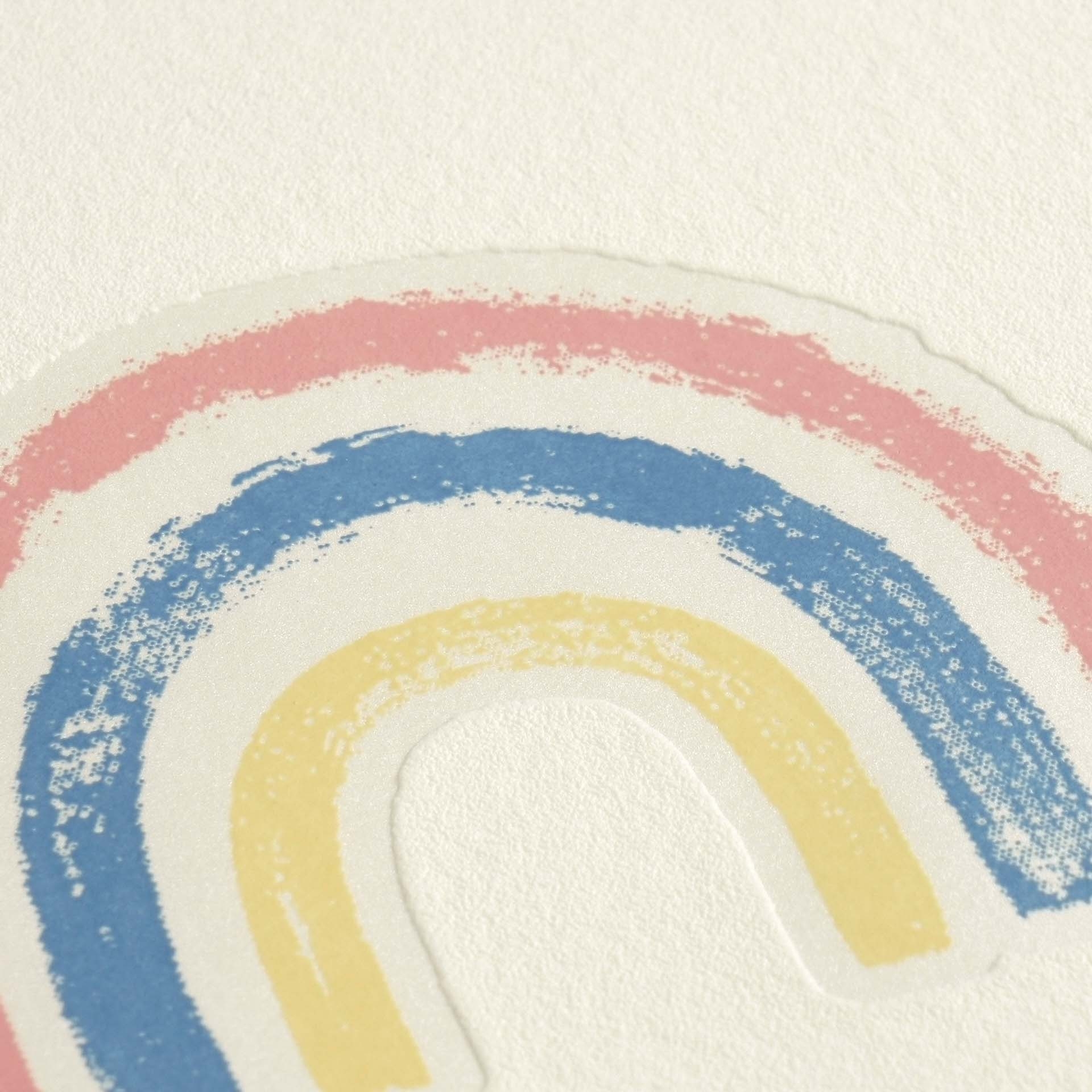 Tapete Regenbogentapete cremeweiß Vlies 792594