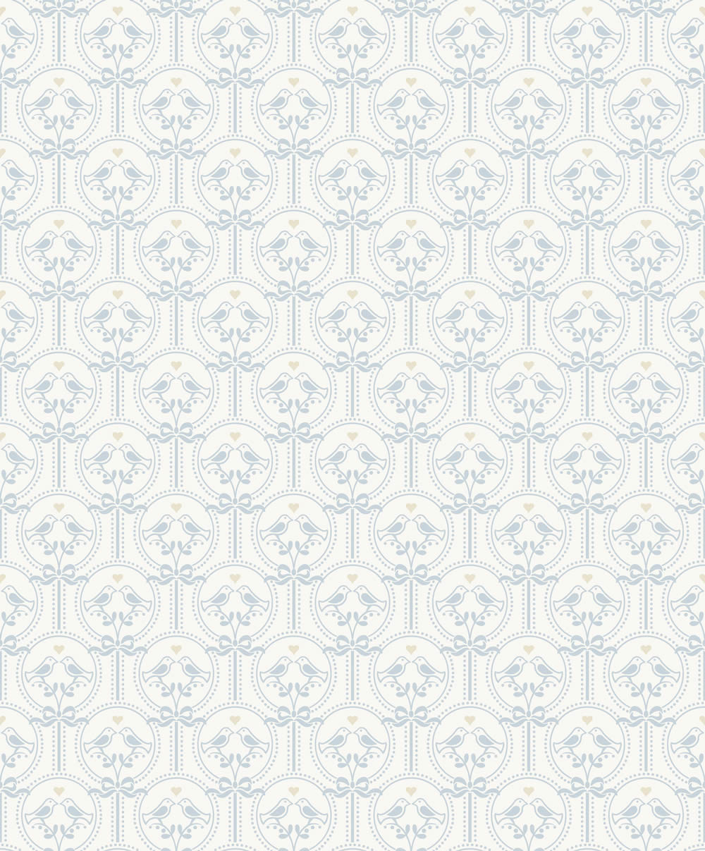 Schleifen Tapete blau und weiß Jack n Rose Grandeco JS3204